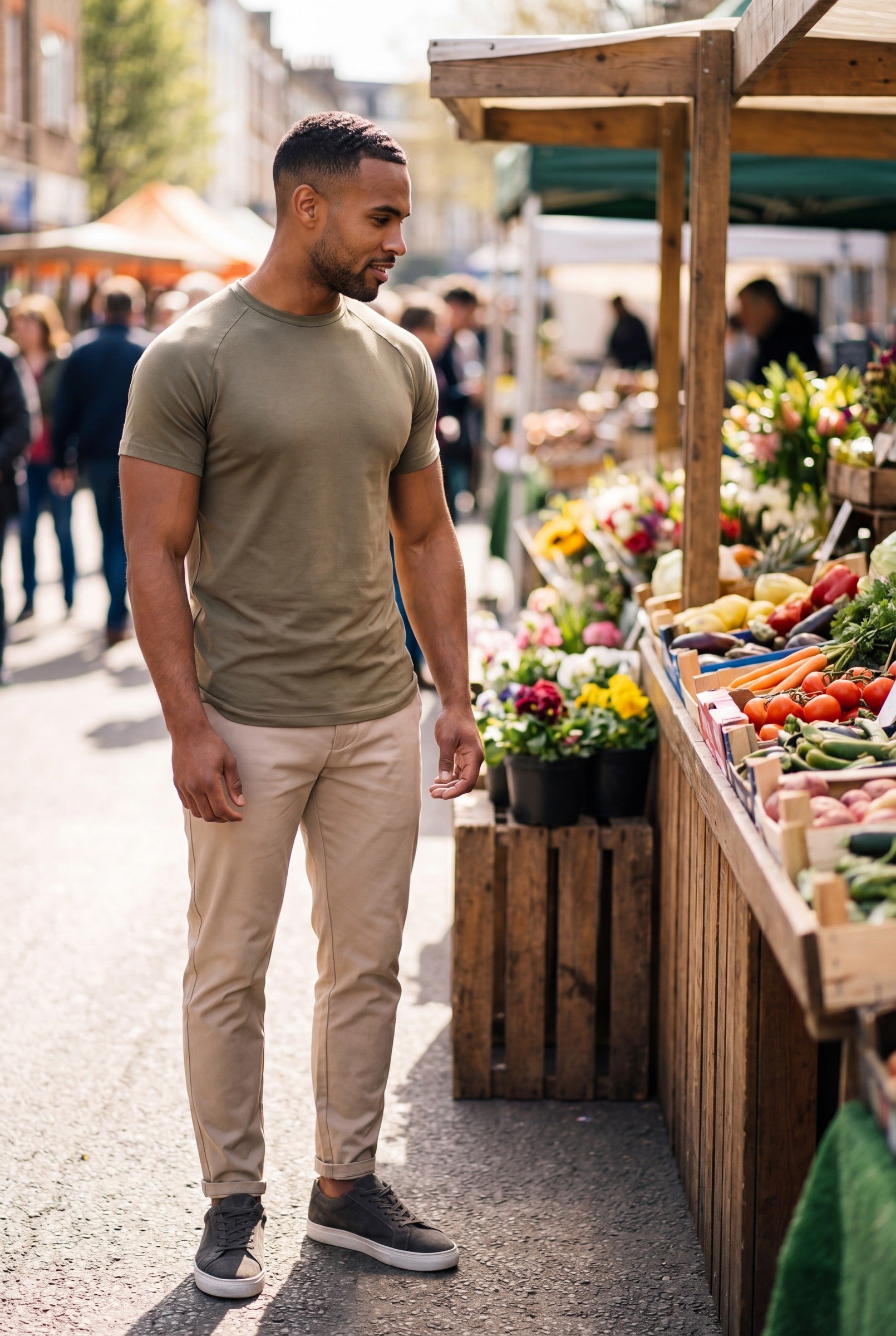 Men's Mercerised Cotton Crewneck T-Shirt | Blackstone London