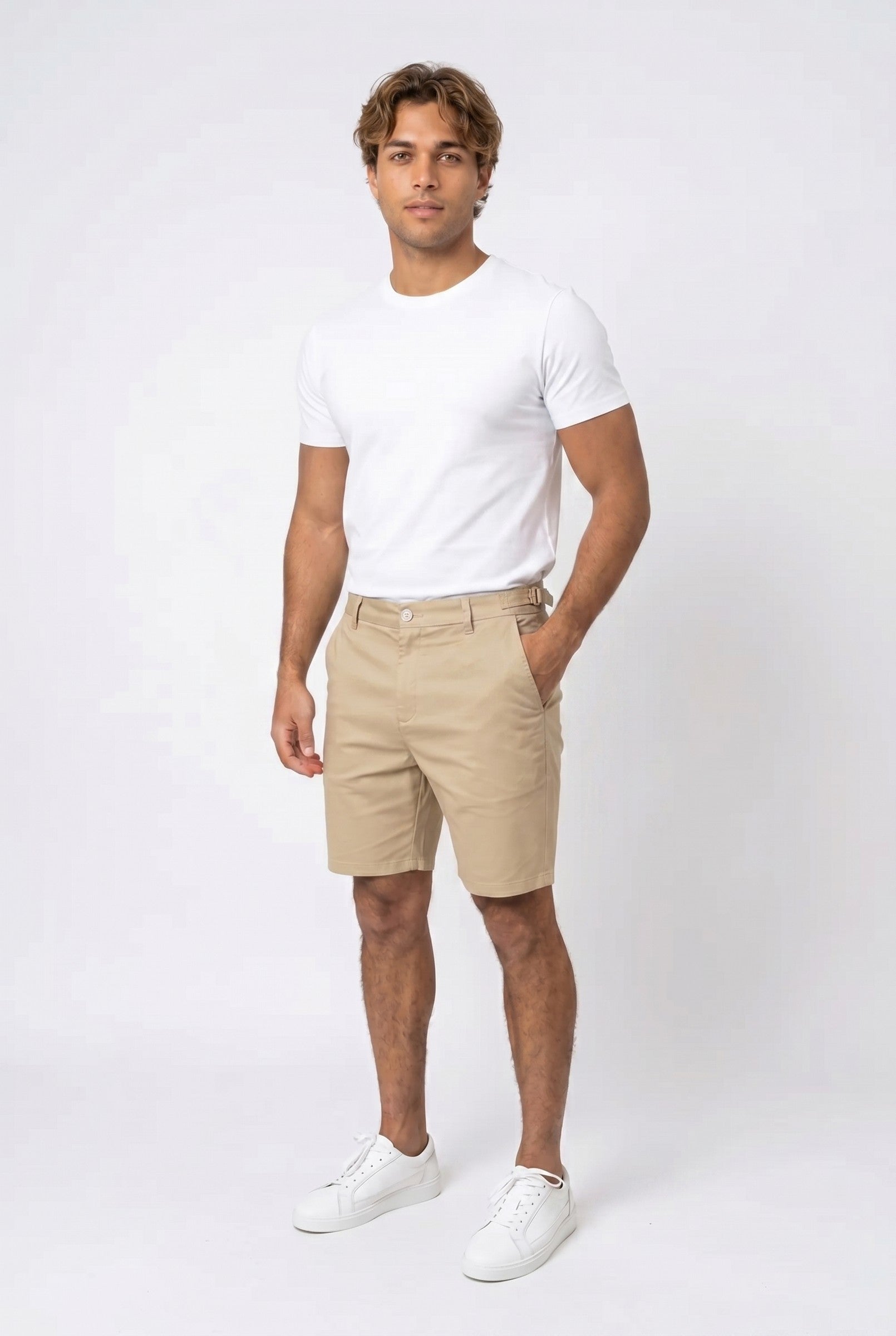 Men's Side Adjuster Chino Shorts | Blackstone London