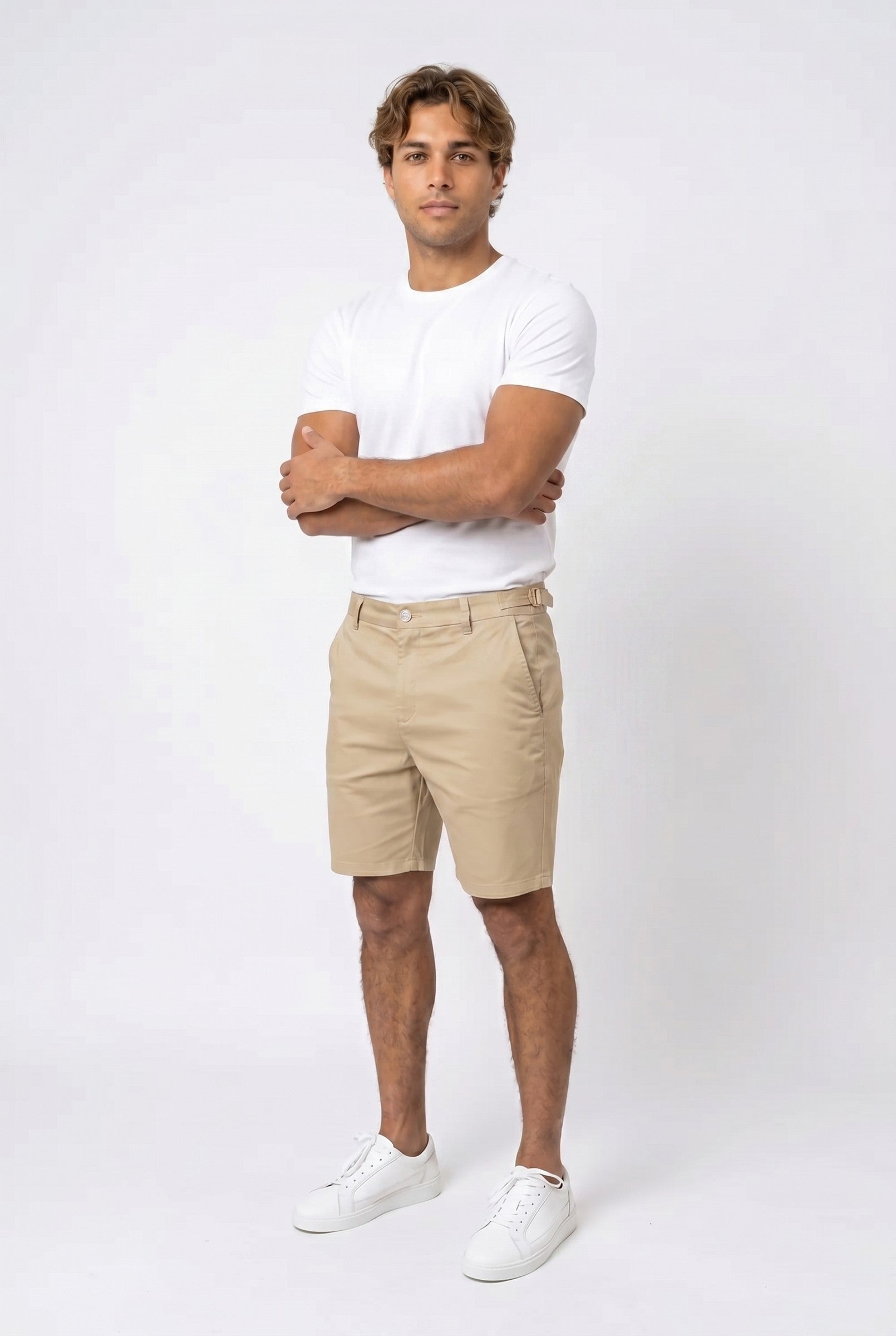 Men's Side Adjuster Chino Shorts | Blackstone London