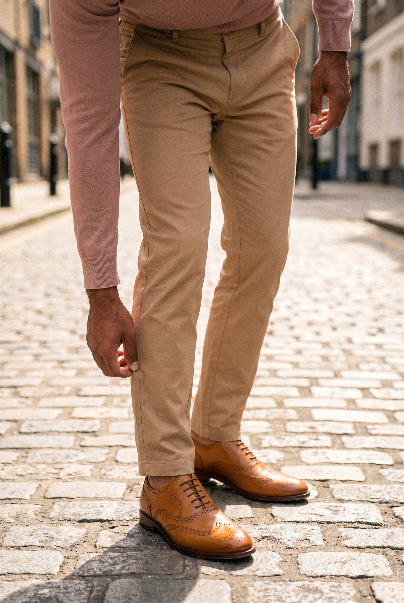 Men's Slim Tailored Chinos | Blackstone London