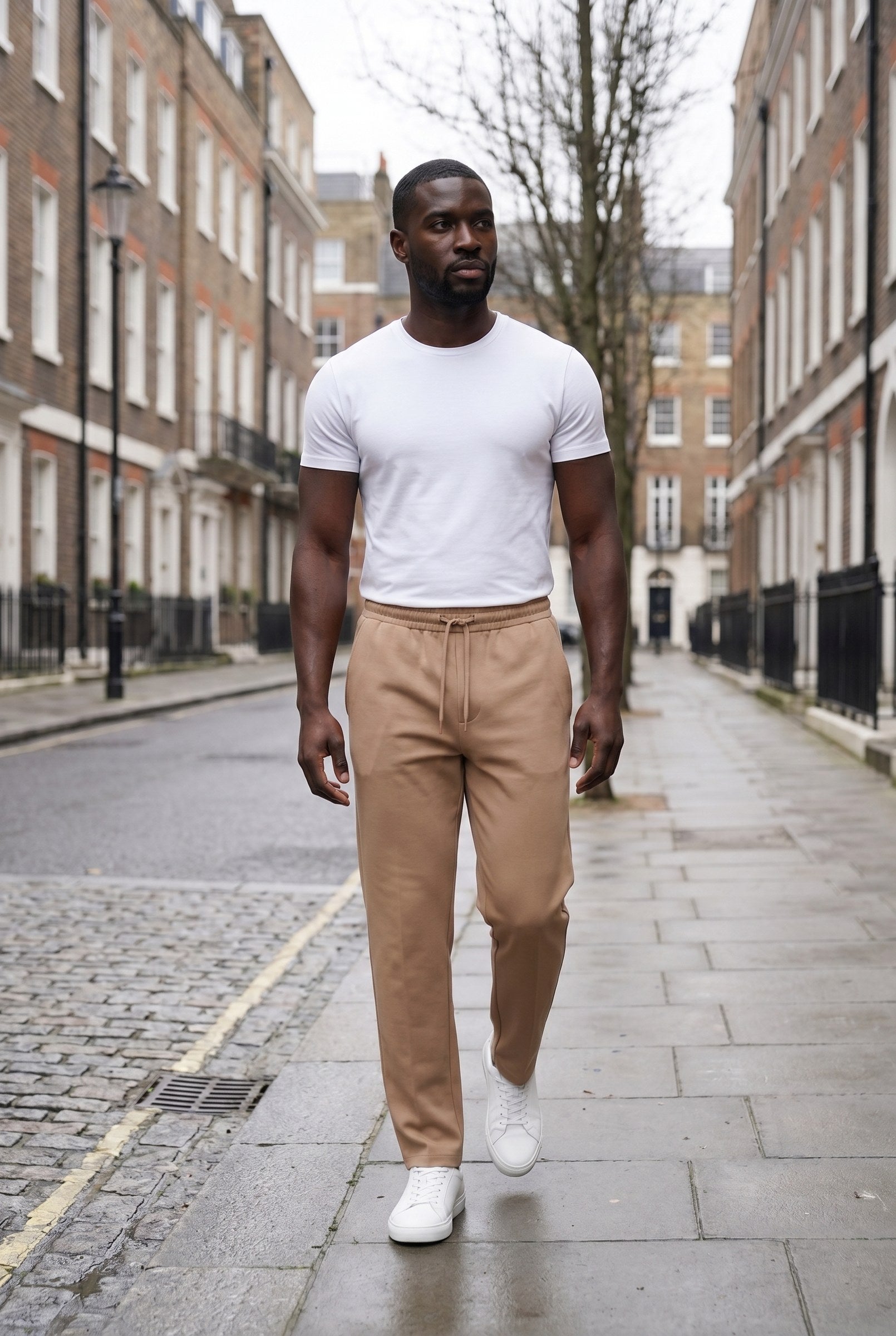 Men's Casual Drawstring Wide Leg Trousers | Blackstone London