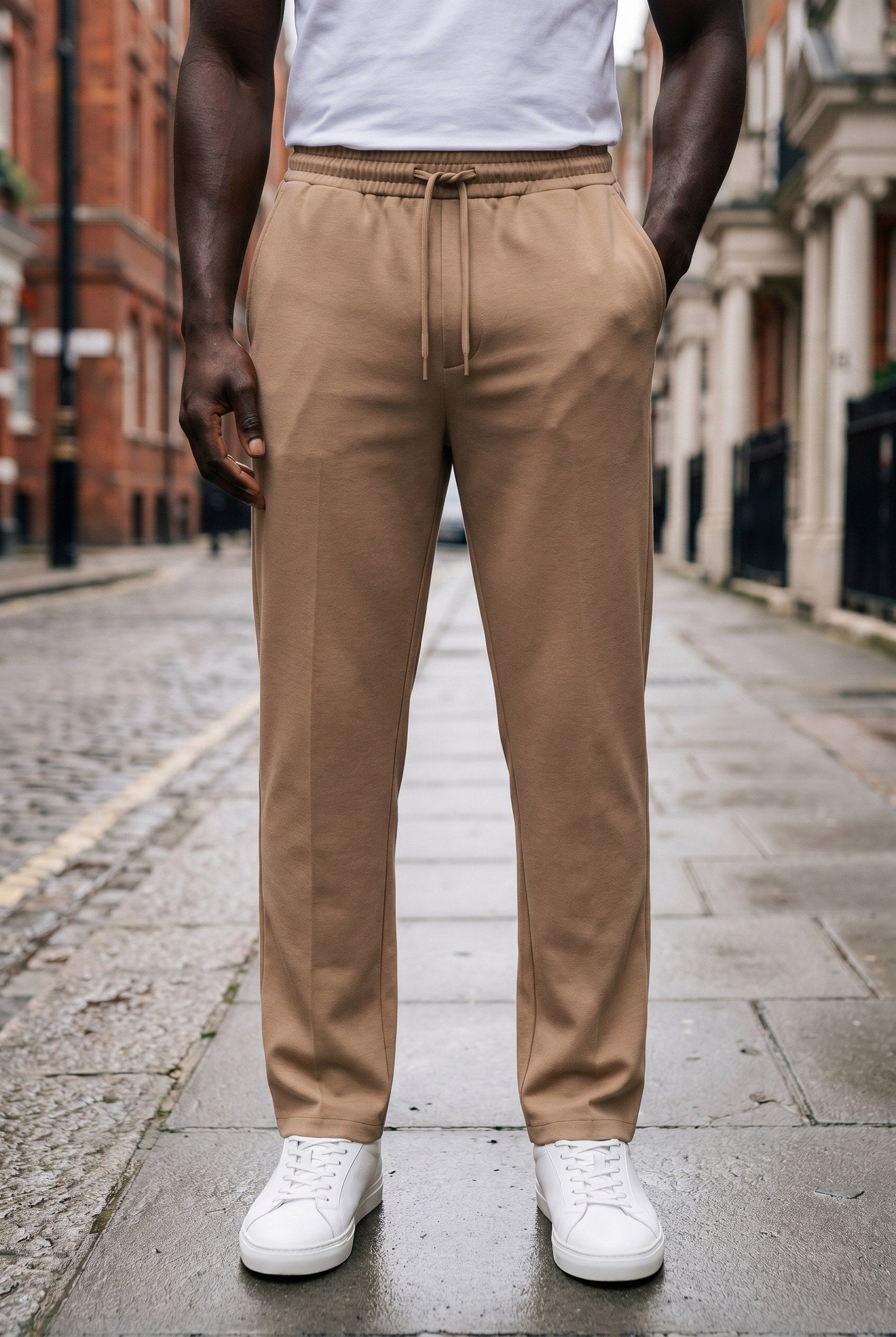 Men's Casual Drawstring Wide Leg Trousers | Blackstone London