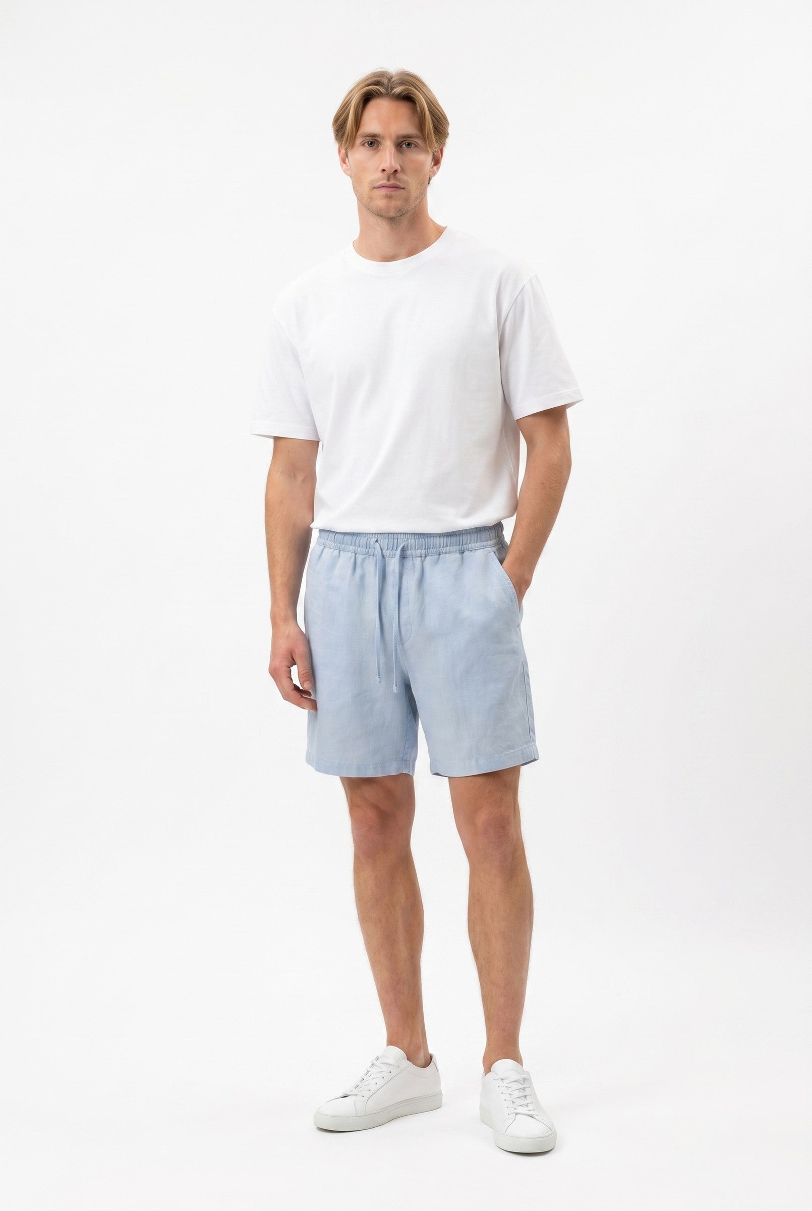 Men's Linen Drawstring Shorts | Blackstone London