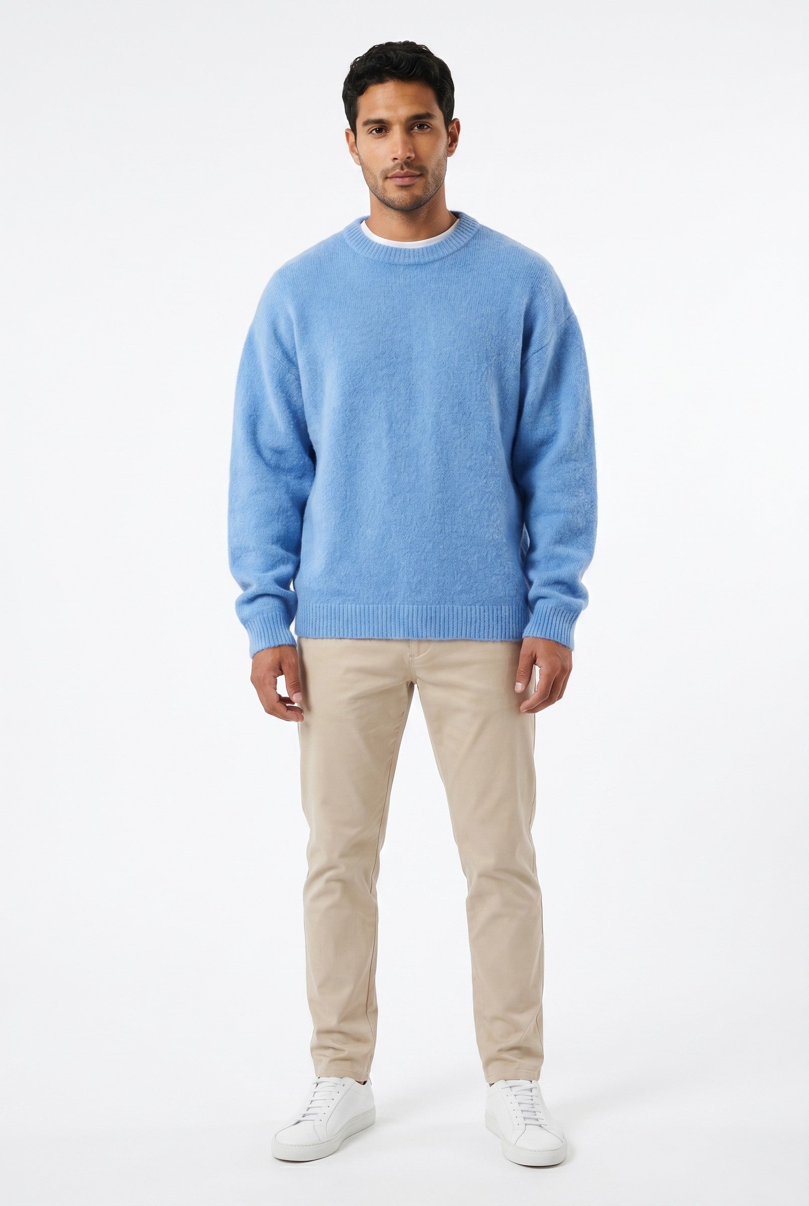 Men's Mohair Blend Crewneck Sweater | Blackstone London
