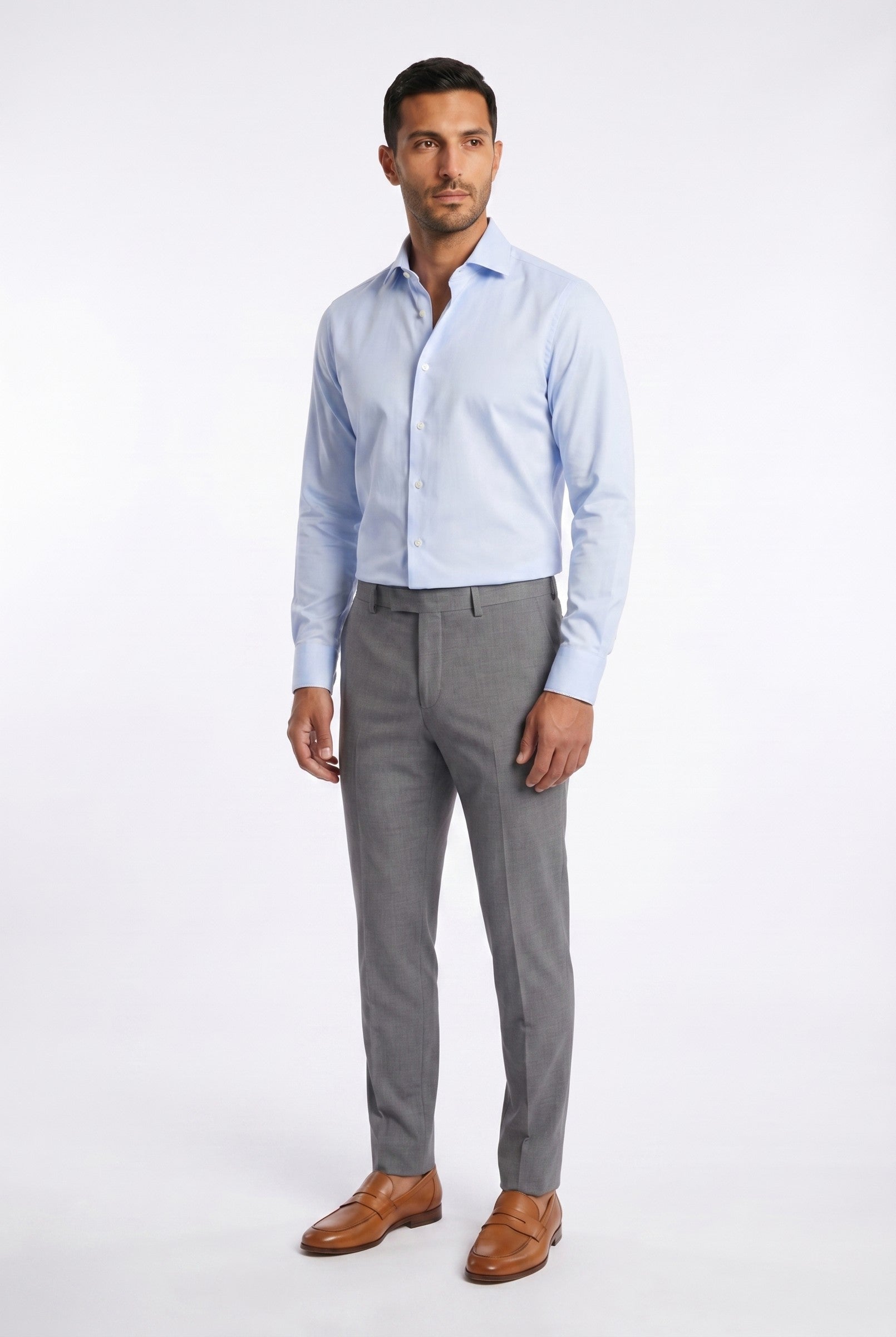 Men's Slim Pinpoint Dress Shirt | Blackstone London