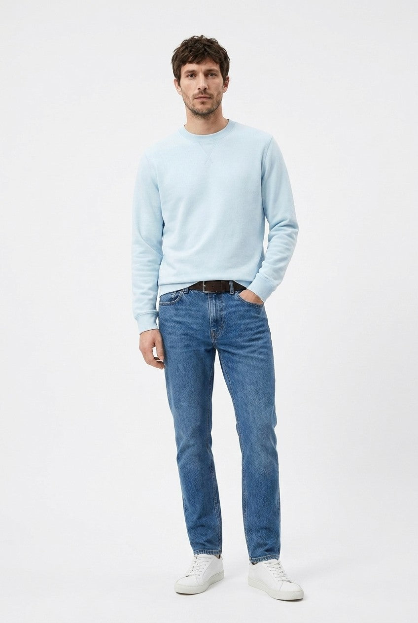 Men's Loopback Crewneck Sweatshirt | Blackstone London