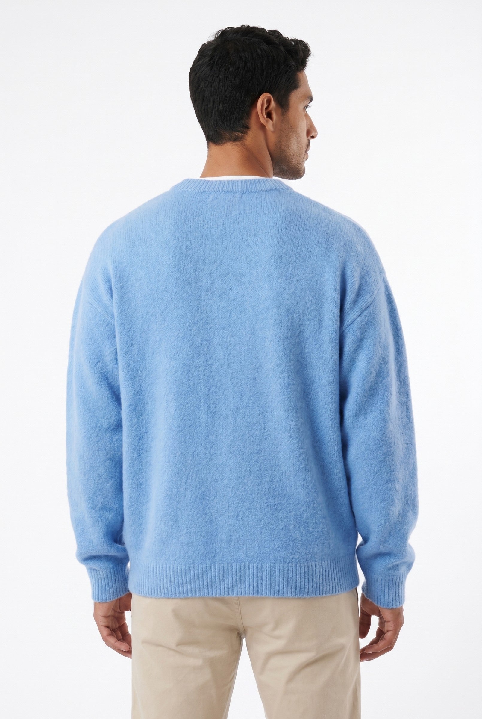 Men's Mohair Blend Crewneck Sweater | Blackstone London