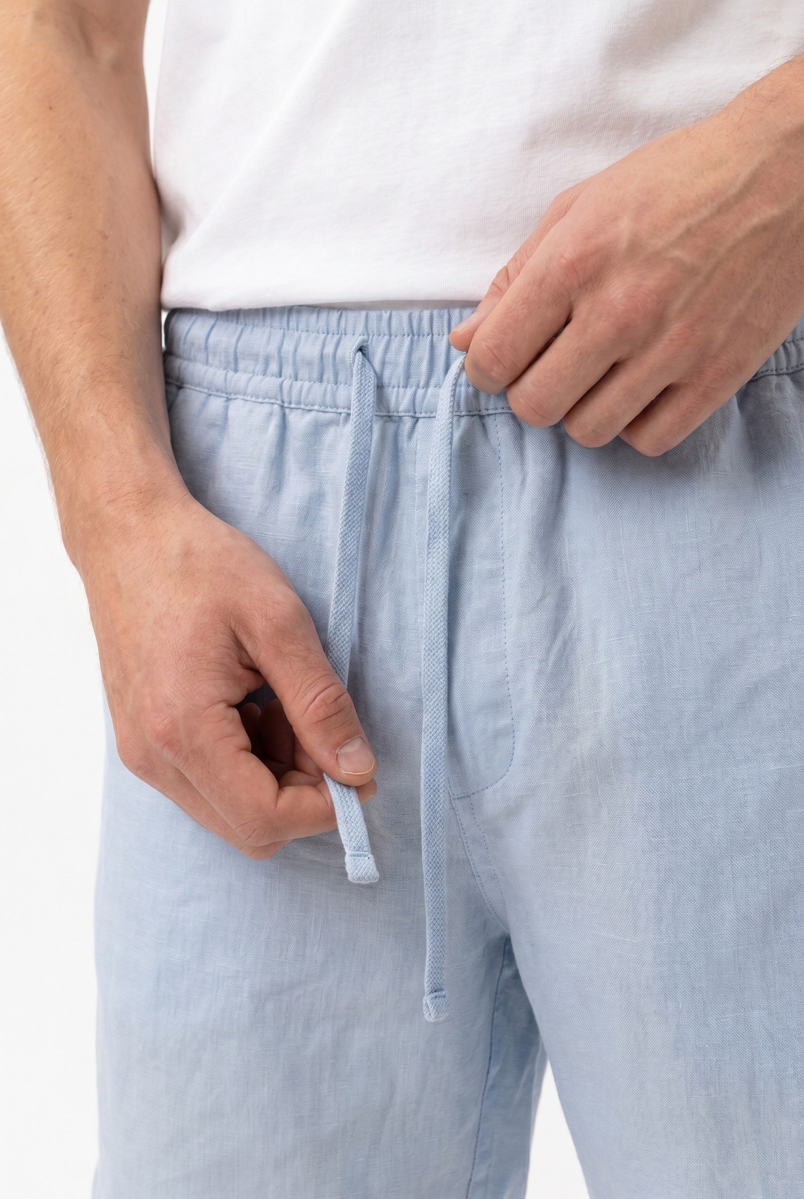 Men's Linen Drawstring Shorts | Blackstone London