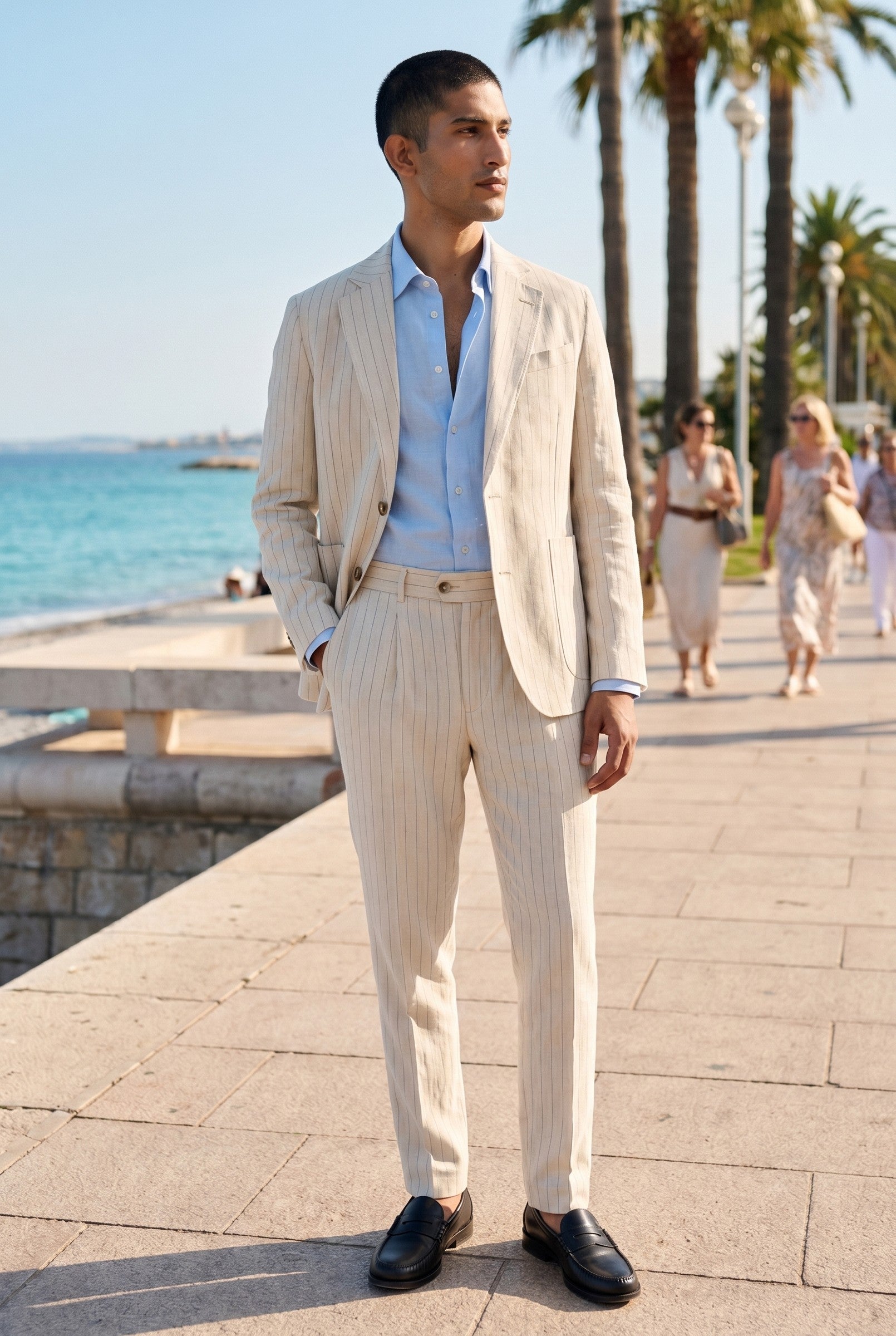 Men's Linen Tailored Blazer | Blackstone London