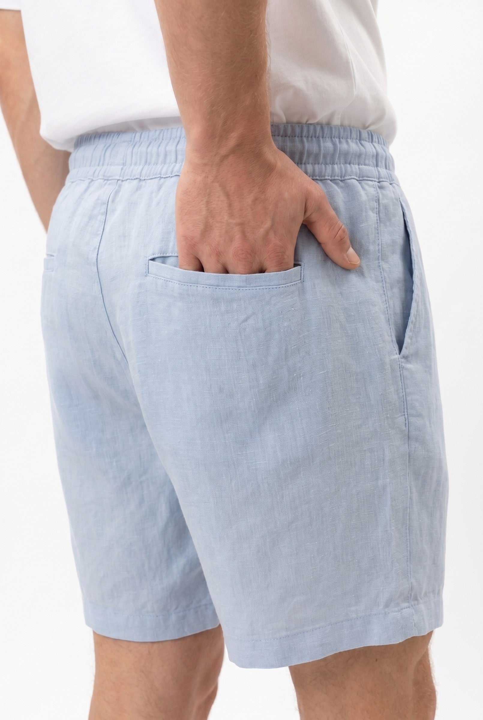 Men's Linen Drawstring Shorts | Blackstone London