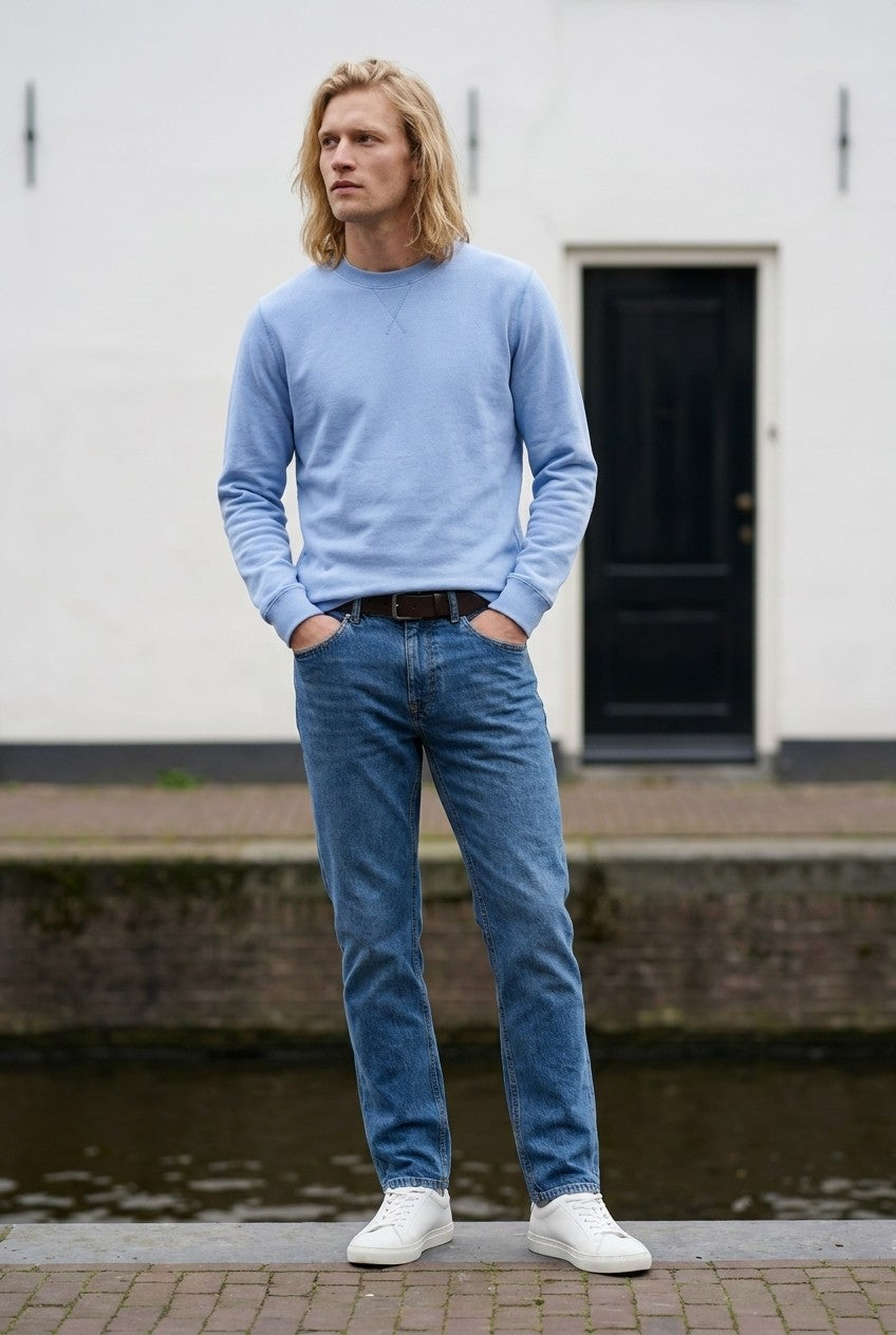 Men's Loopback Crewneck Sweatshirt | Blackstone London