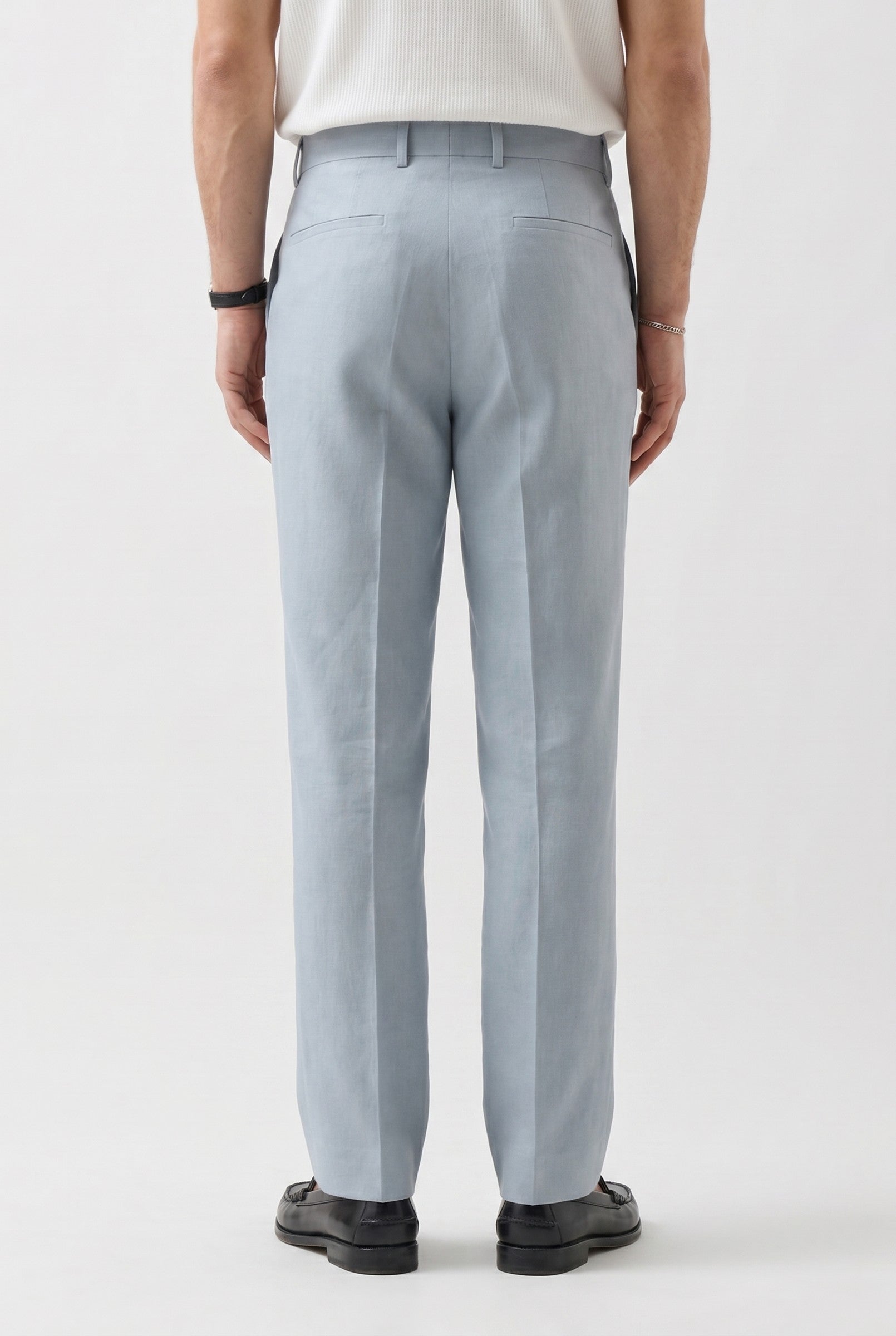 Men's Linen Tailored Trousers | Blackstone London