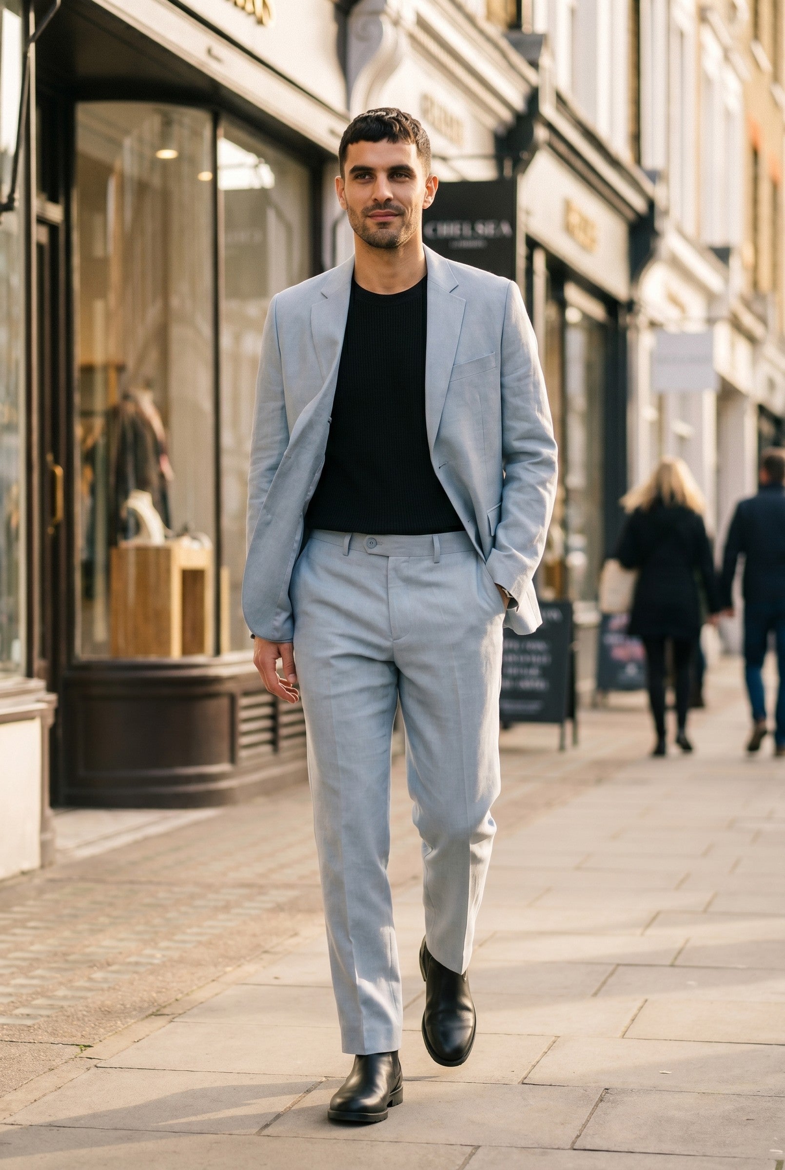 Men's Linen Tailored Blazer | Blackstone London