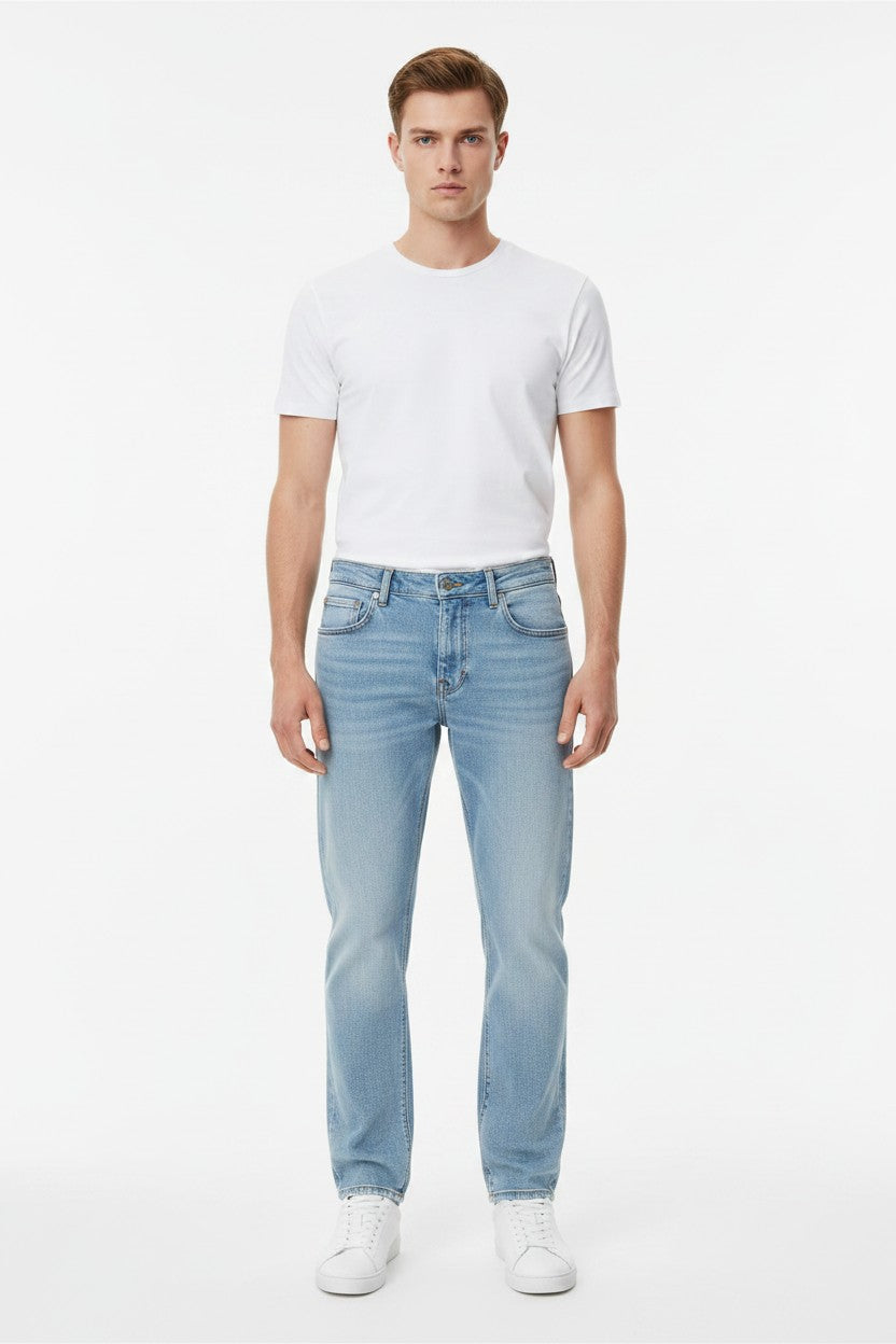 Men's Straight Leg Denim Jeans | Blackstone London