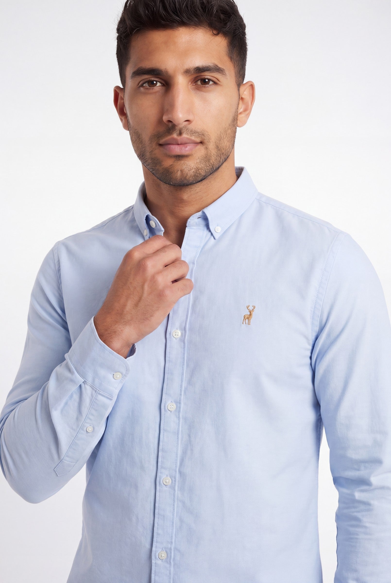 Men's Cotton Twill Long Sleeve Button Down Shirt | Blackstone London