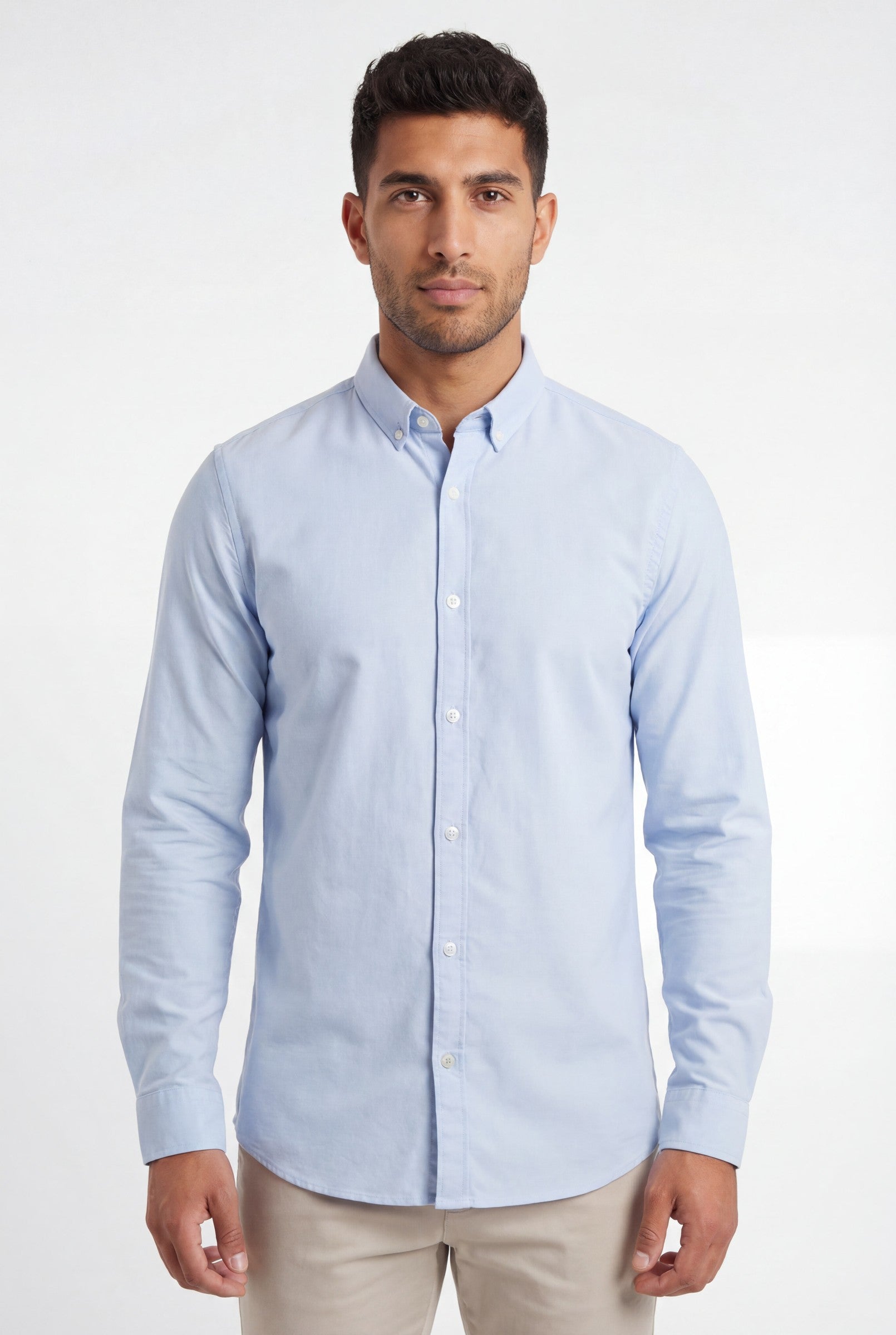 Men's Cotton Twill Long Sleeve Button Down Shirt | Blackstone London