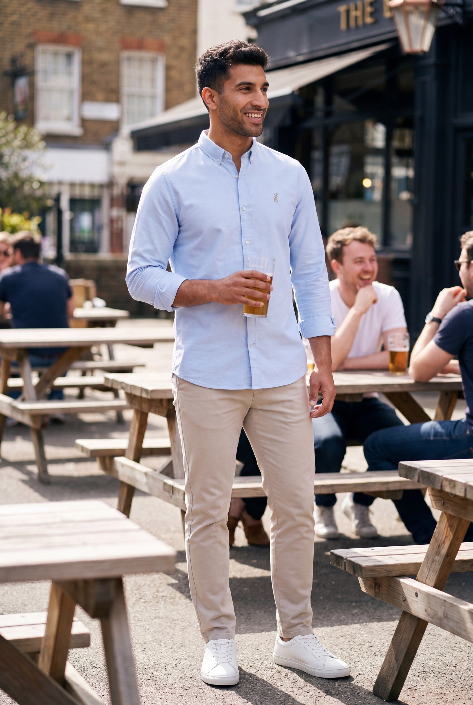 Men's Cotton Twill Long Sleeve Button Down Shirt | Blackstone London