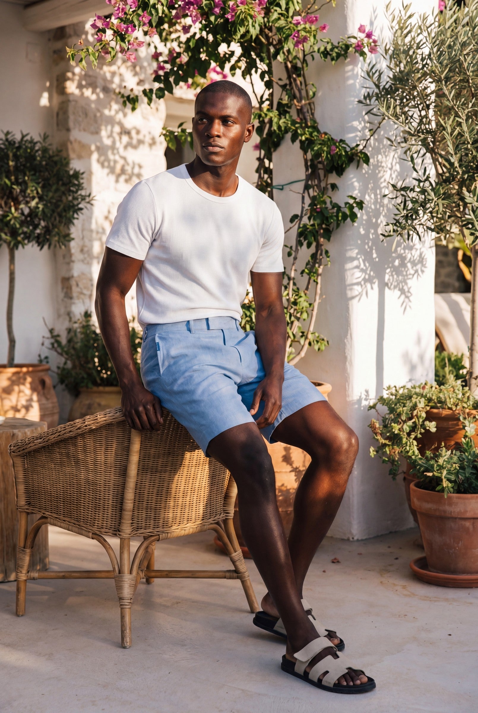 Men's Linen Tailored Shorts | Blackstone London