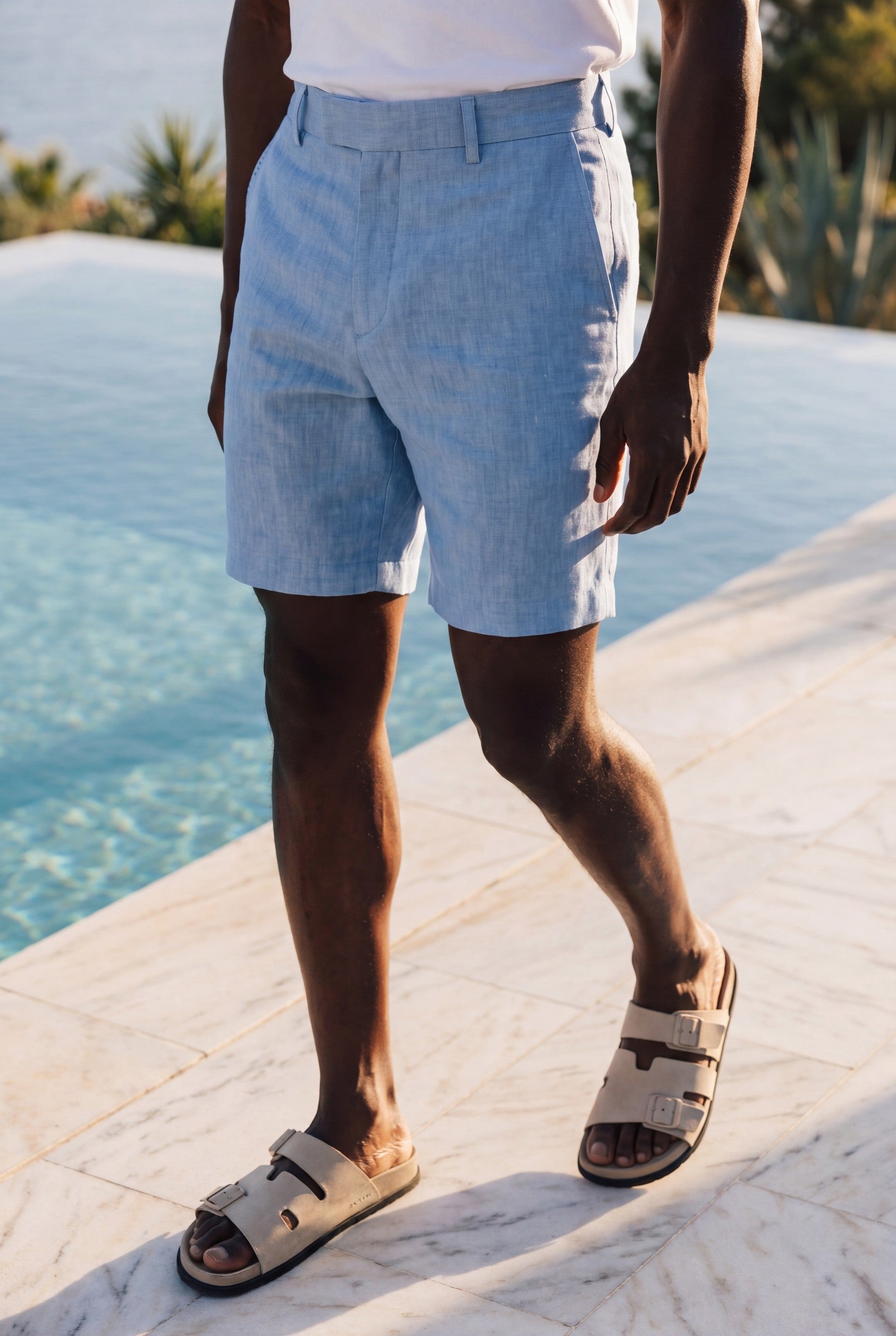 Men's Linen Tailored Shorts | Blackstone London