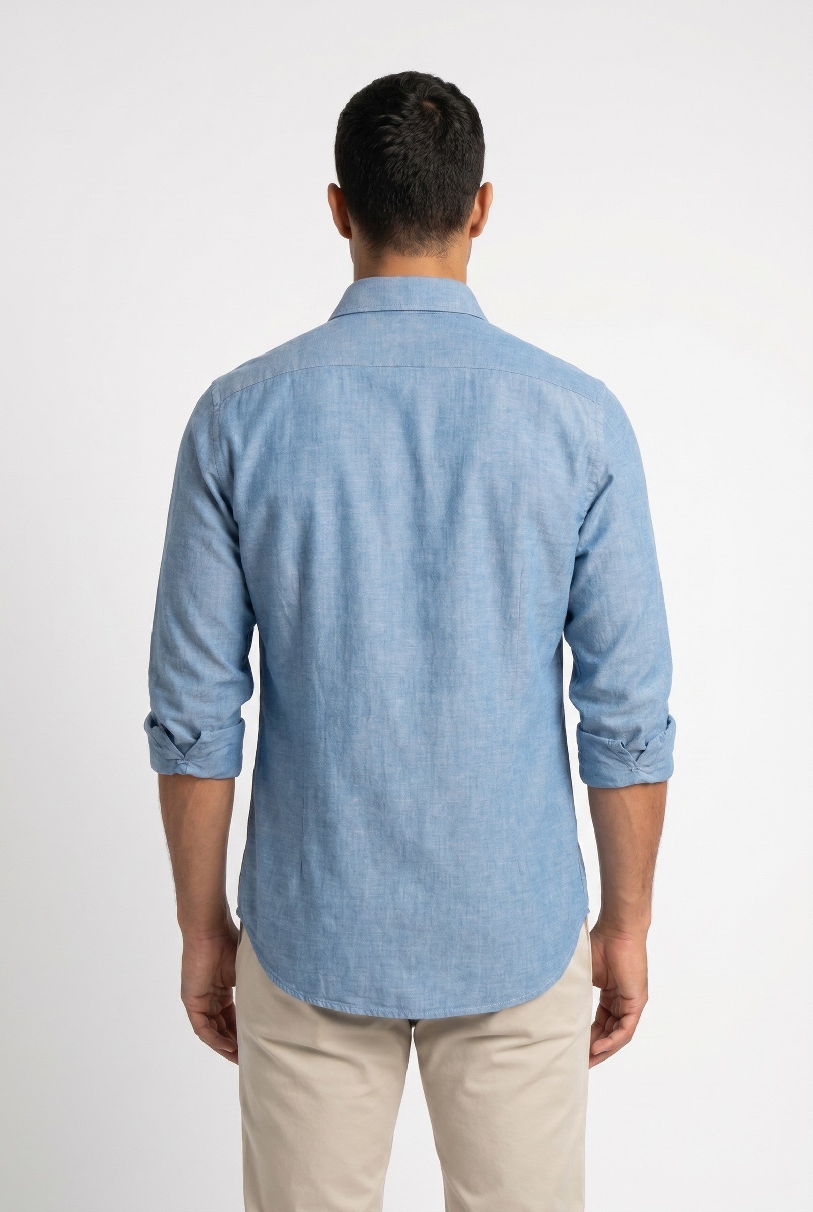 Men's Slim Chambray Shirt | Blackstone London