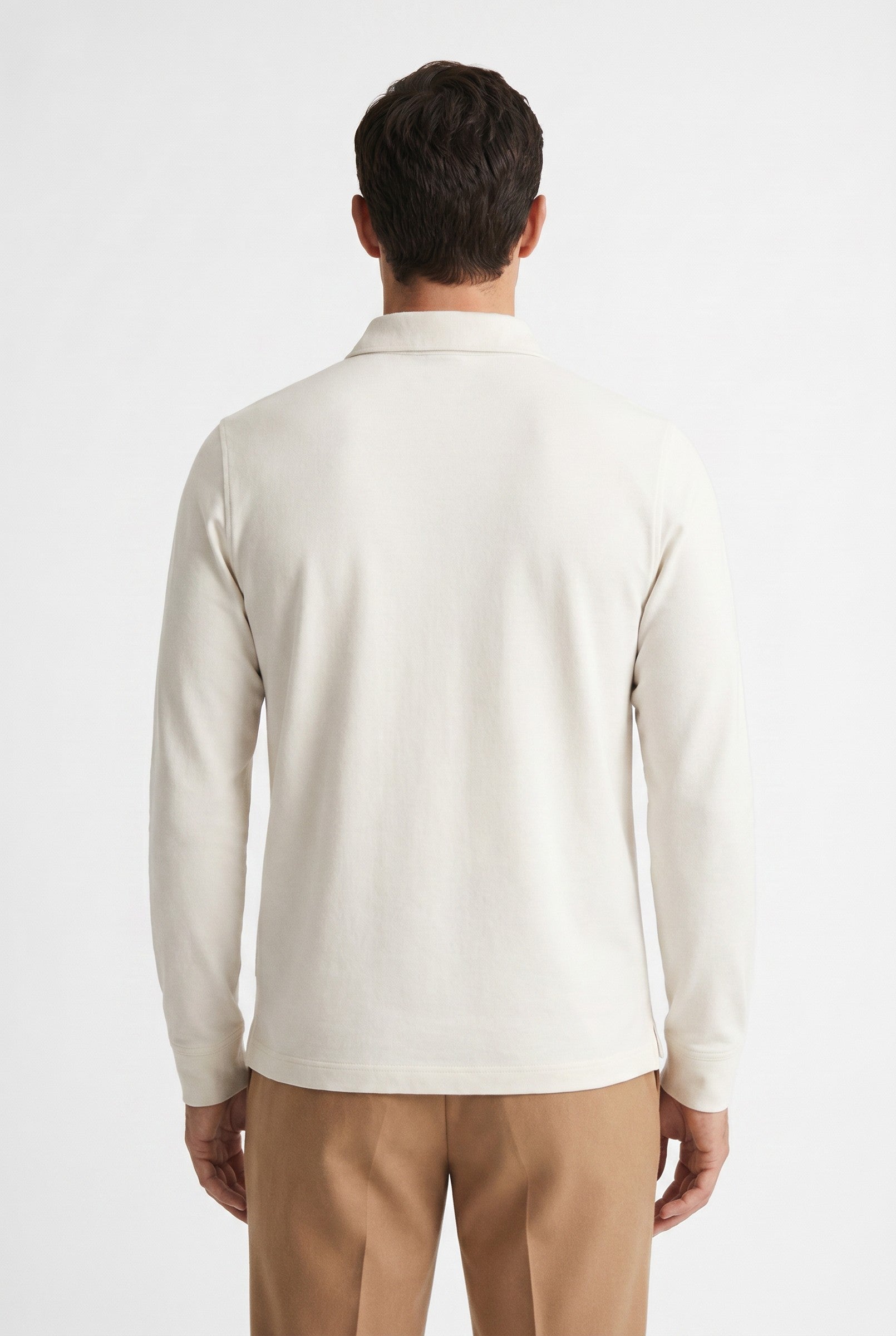 Men's Moxon Long-Sleeve Pique Polo | Blackstone London