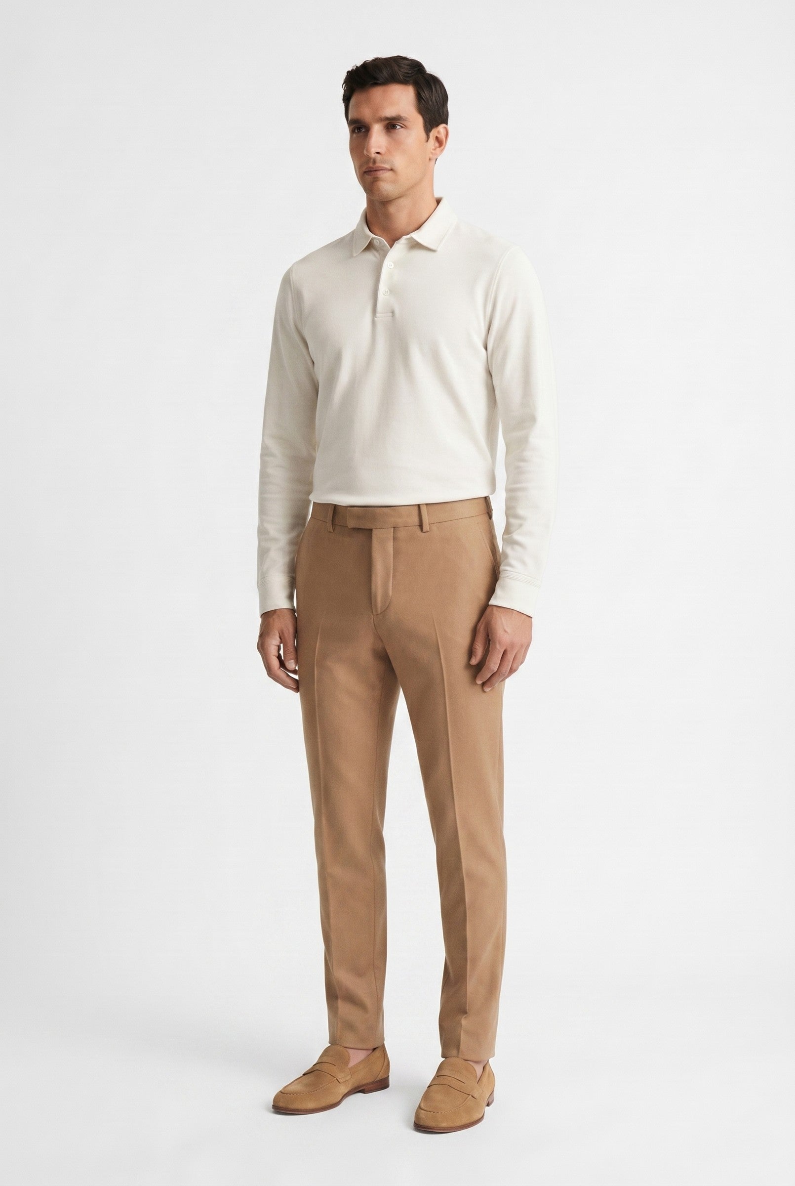 Men's Moxon Long-Sleeve Pique Polo | Blackstone London