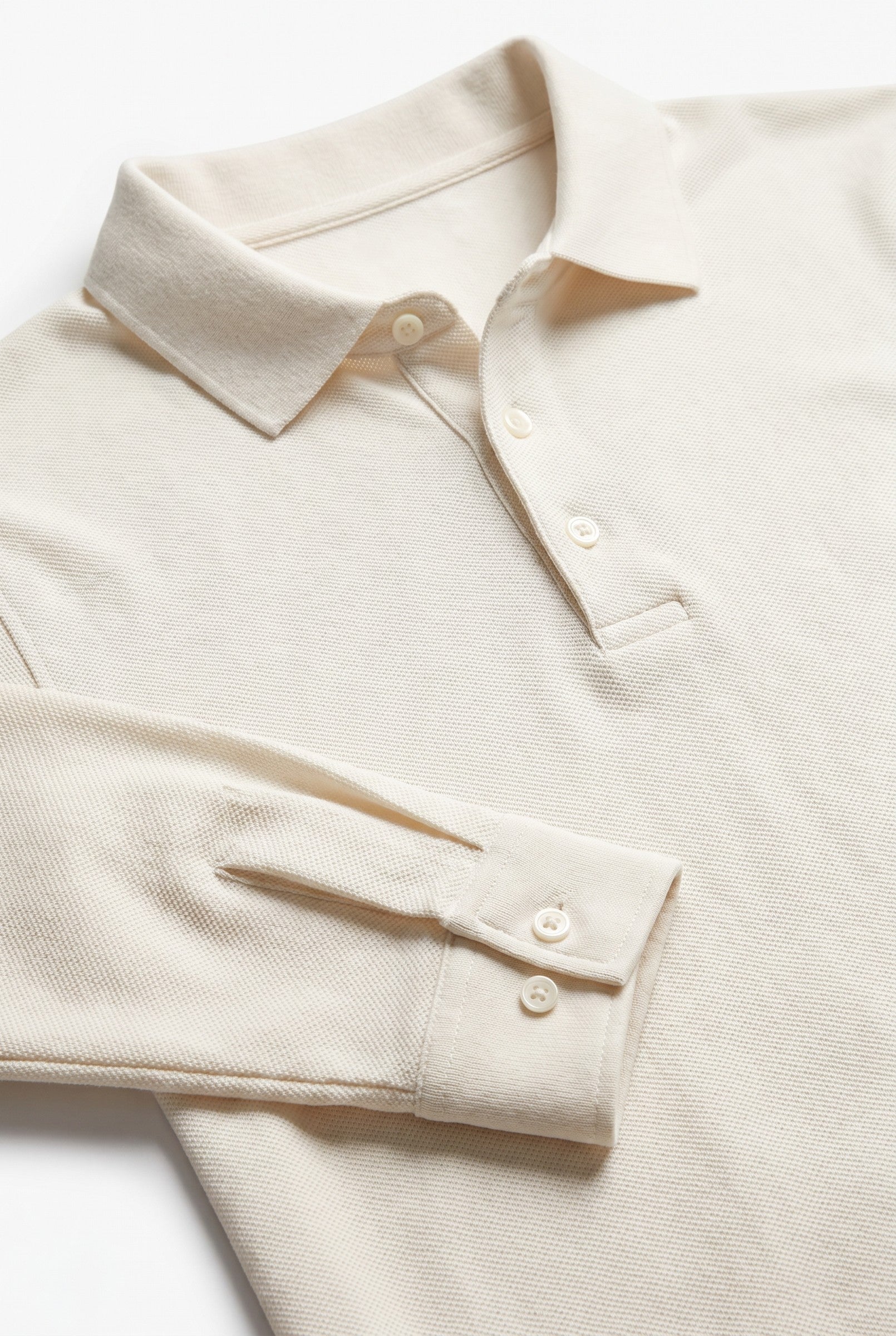 Men's Moxon Long-Sleeve Pique Polo | Blackstone London