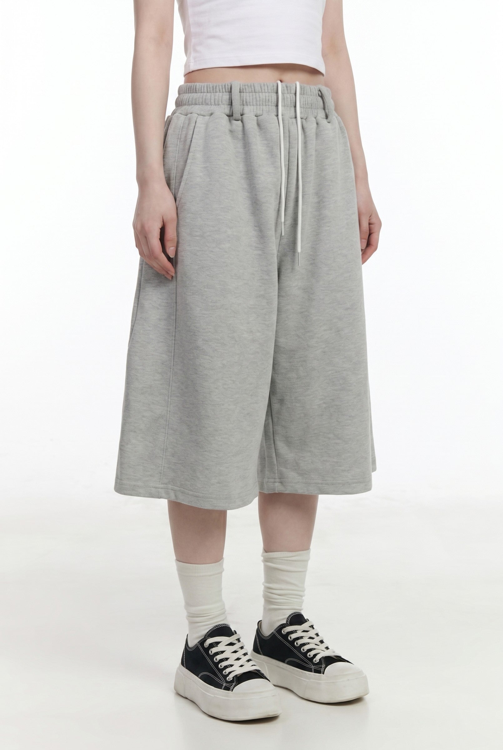 Women's Pleated Baggy Sweat Shorts | Blackstone London