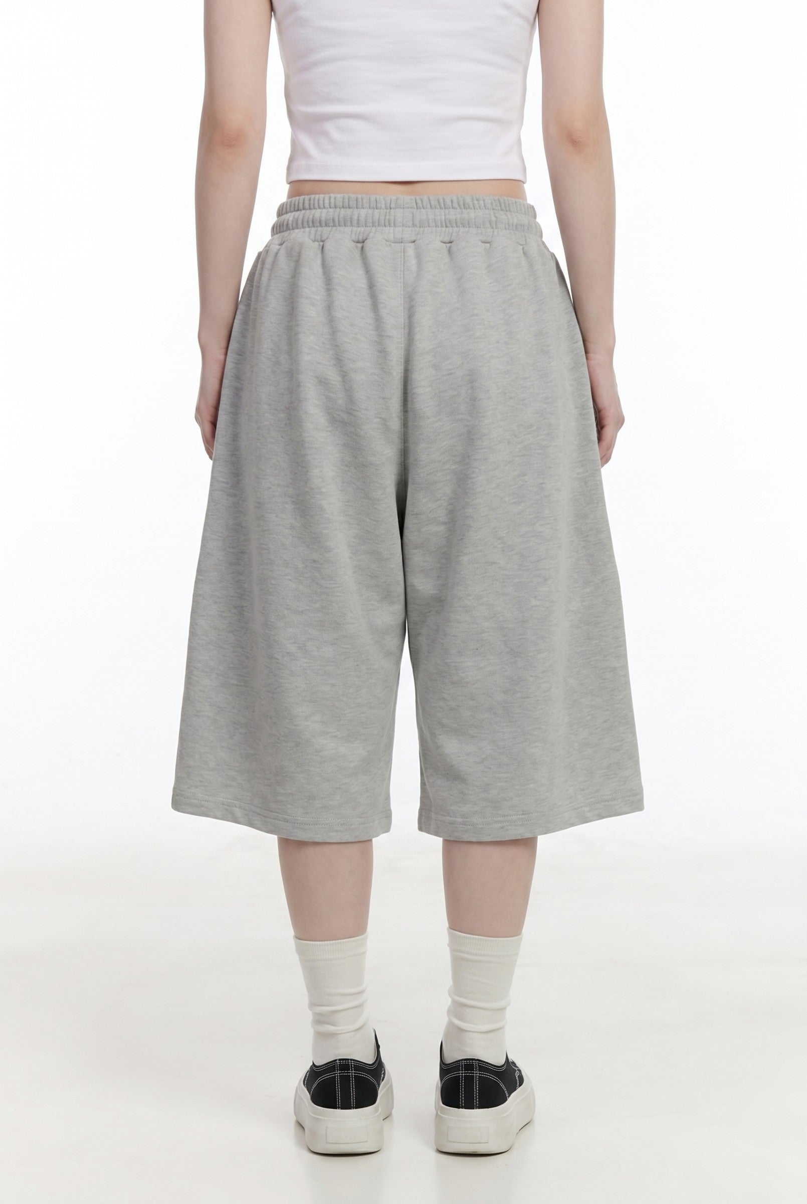 Women's Pleated Baggy Sweat Shorts | Blackstone London