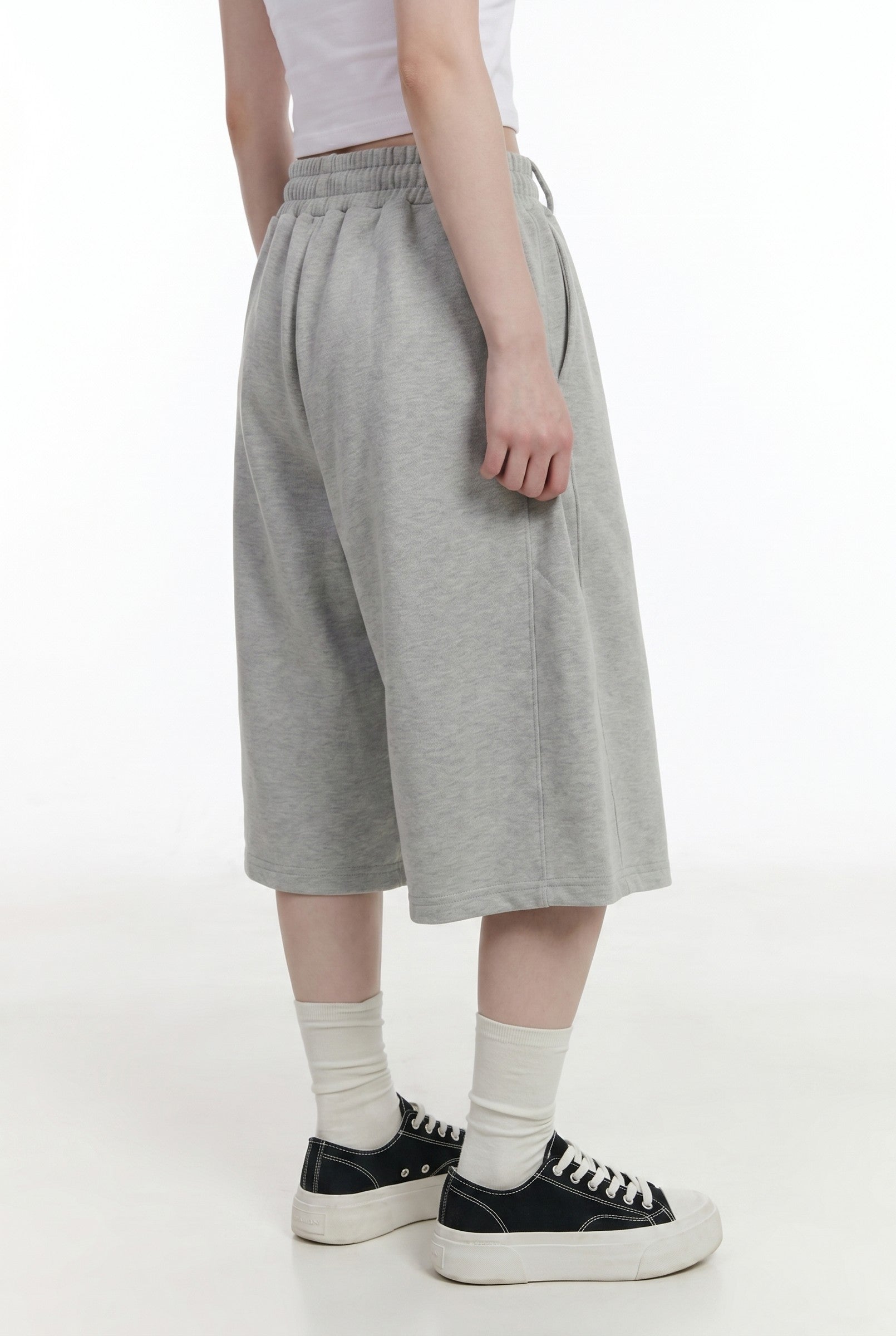 Women's Pleated Baggy Sweat Shorts | Blackstone London