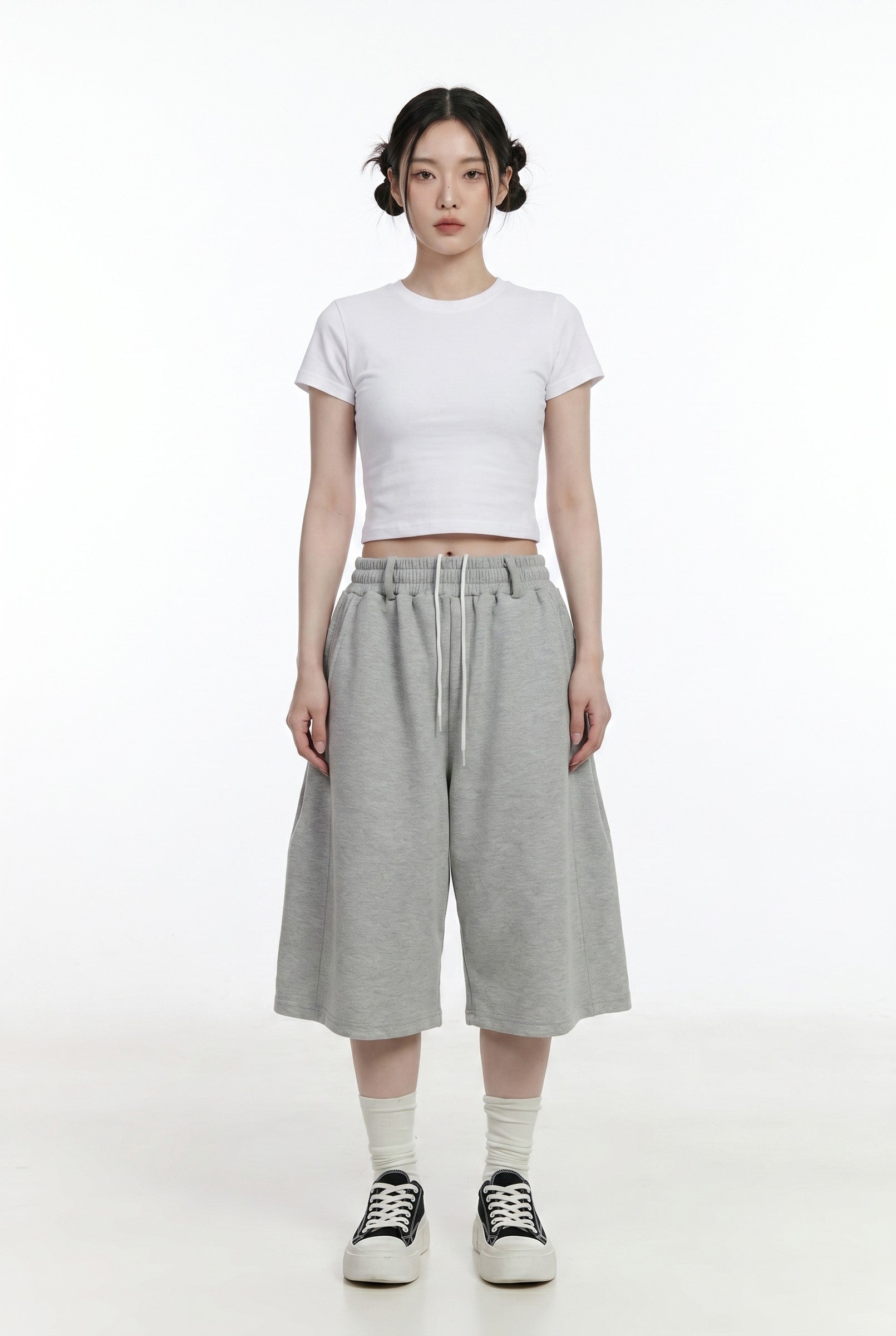 Women's Pleated Baggy Sweat Shorts | Blackstone London
