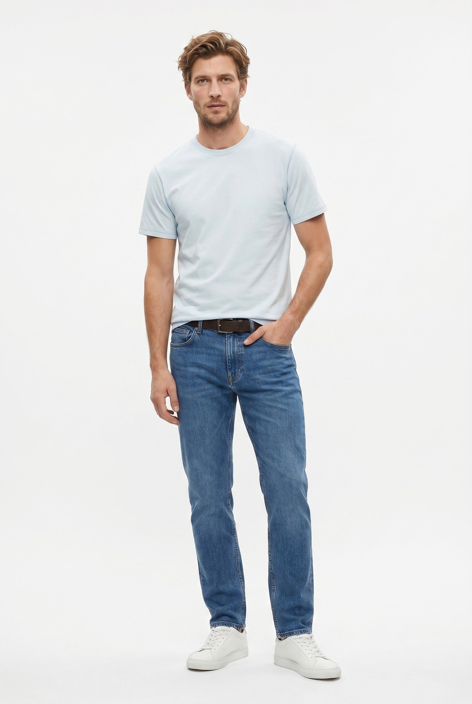 Men's Midweight Cotton Crew Neck T-Shirt | Blackstone London