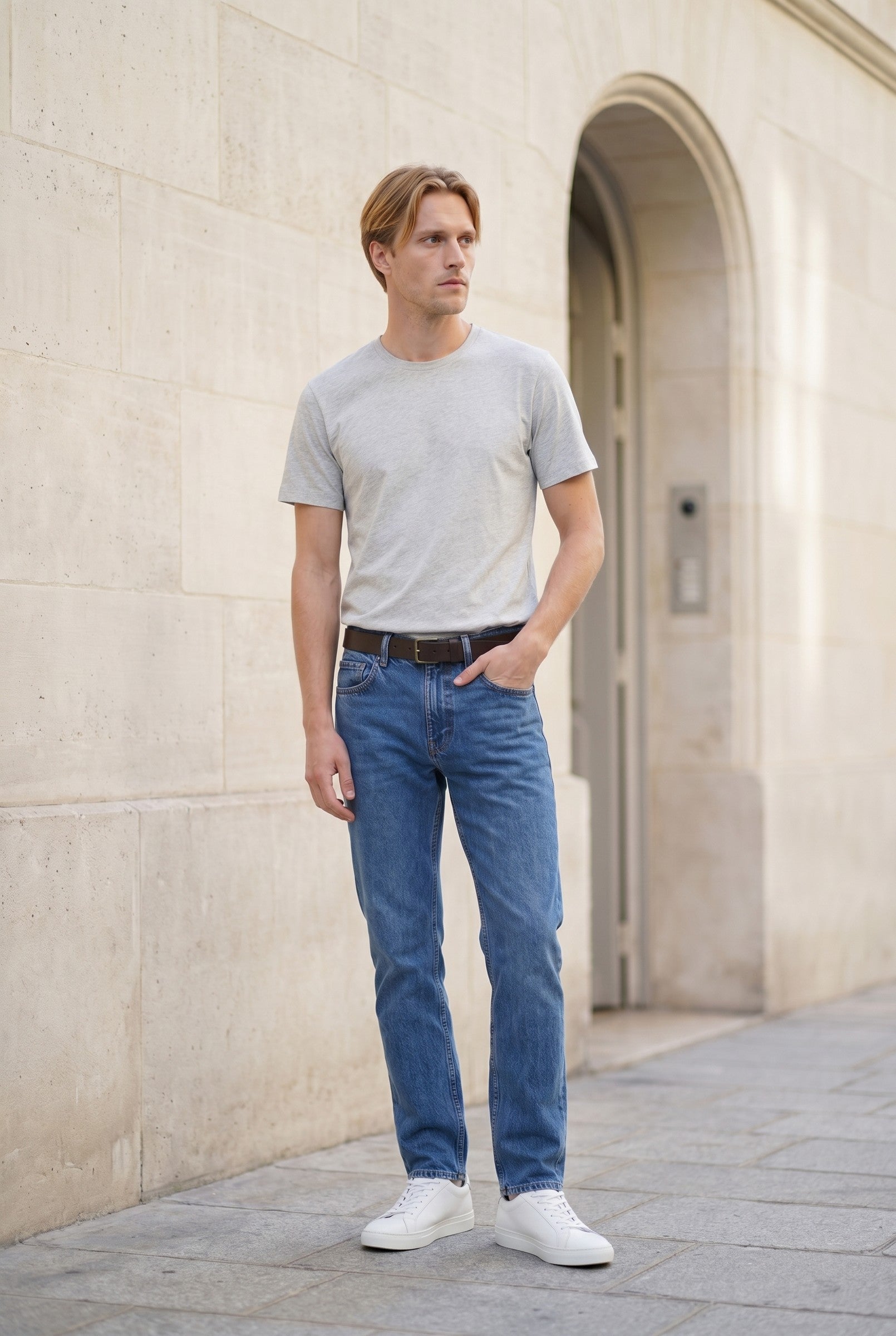 Men's Midweight Cotton Crew Neck T-Shirt | Blackstone London
