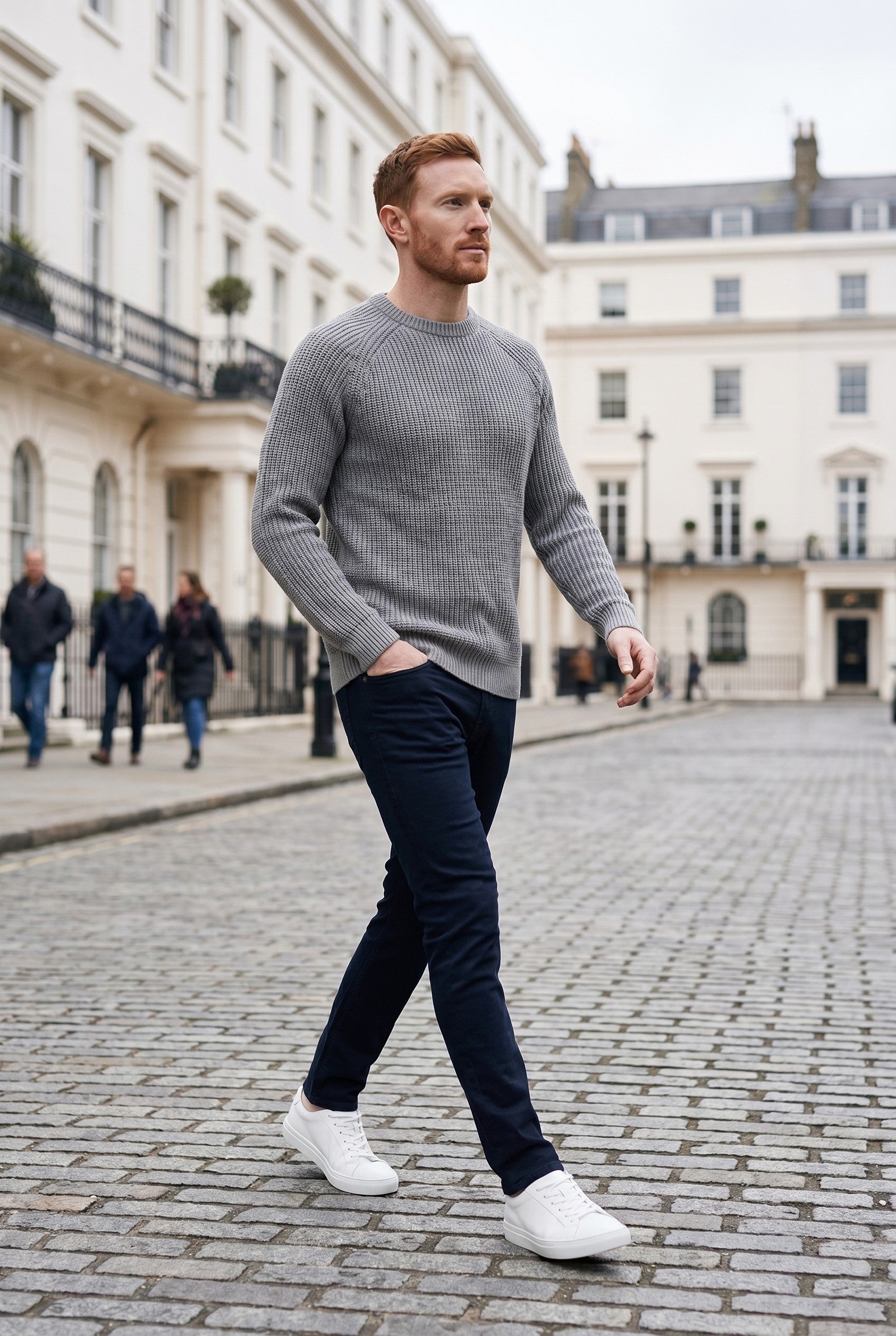 Men's 100% Cotton Fisherman Knit Jumper | Blackstone London