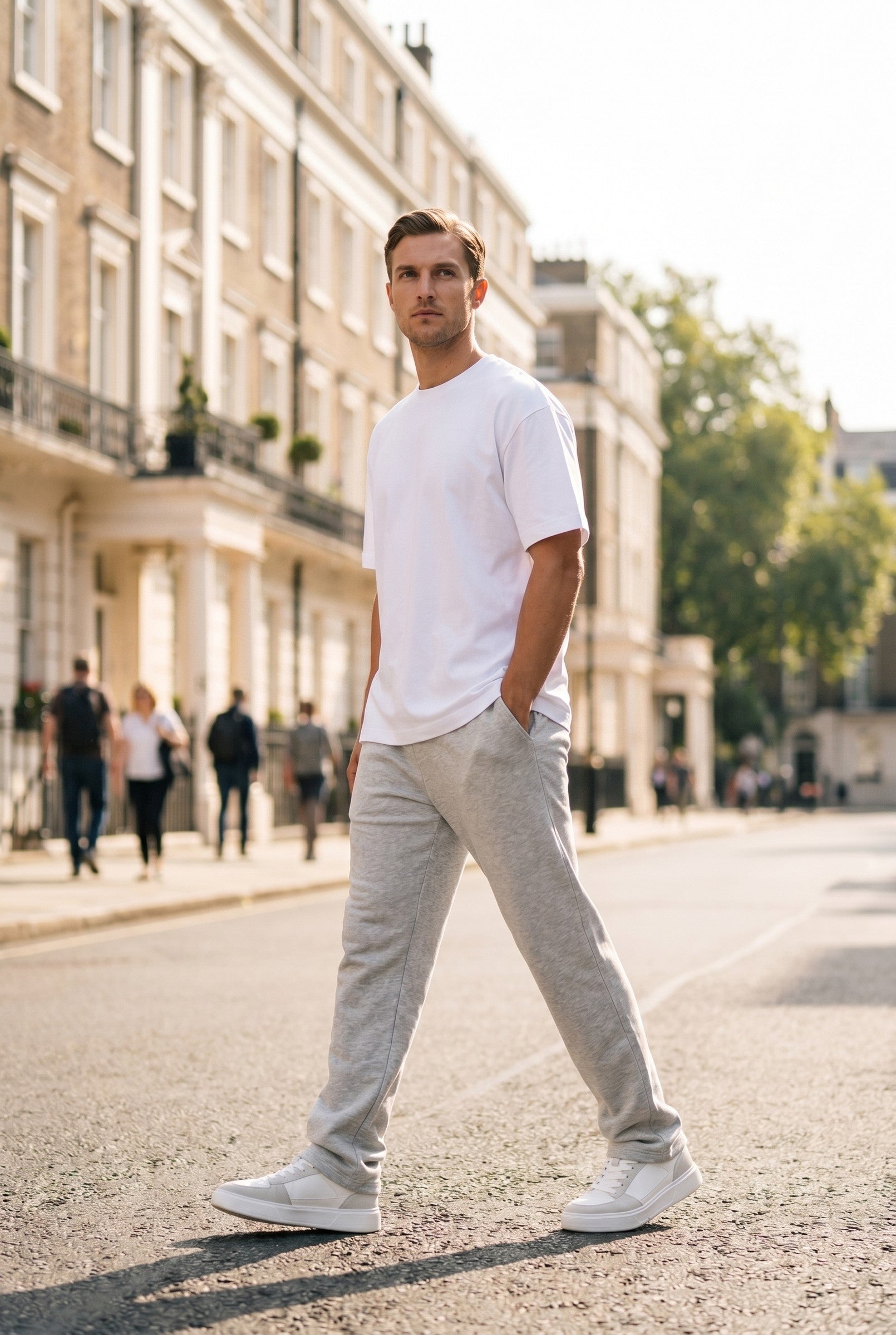 Men's Relaxed Fit Open Hem Joggers | Blackstone London