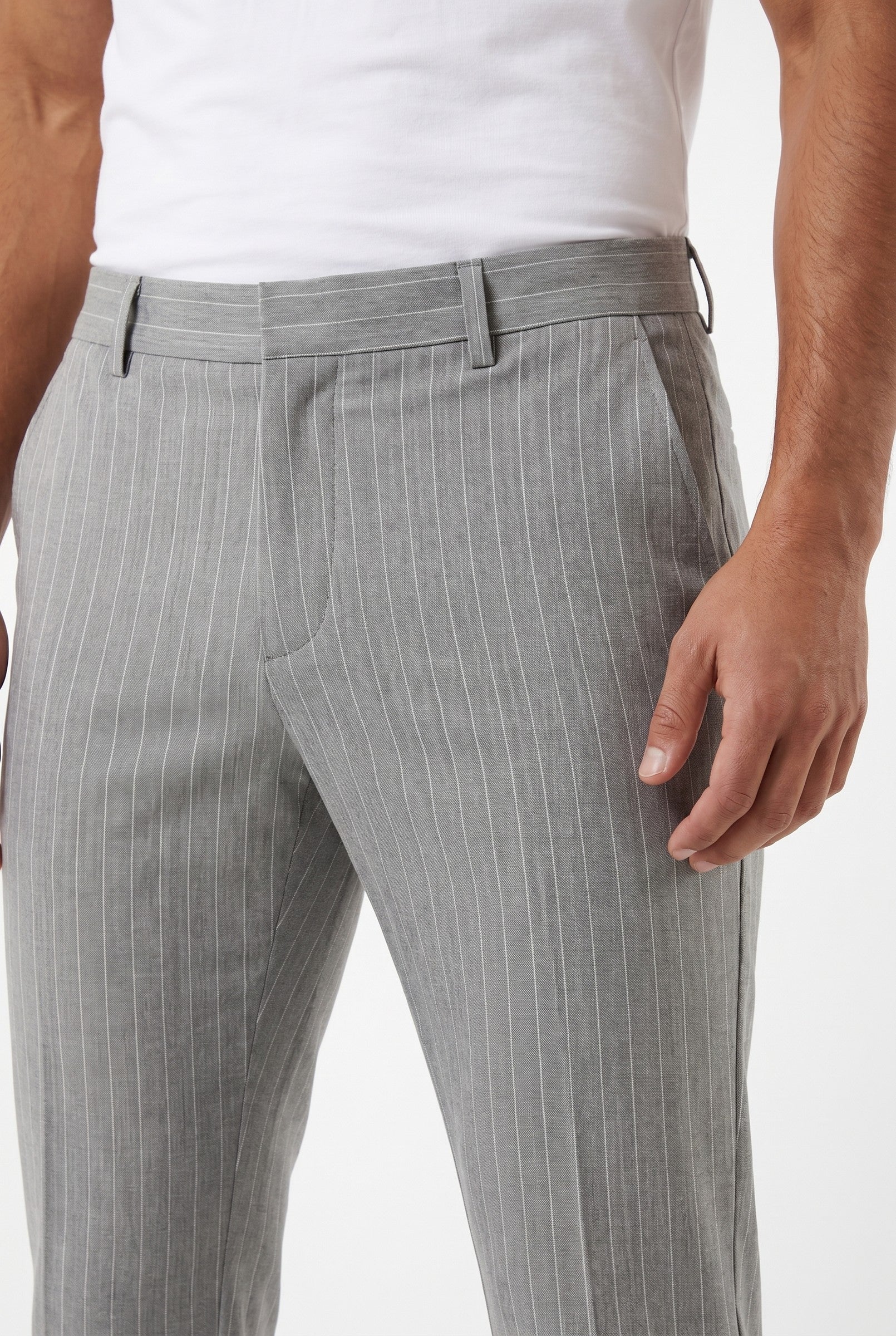 Men's Signature Half Belt Trousers | Blackstone London