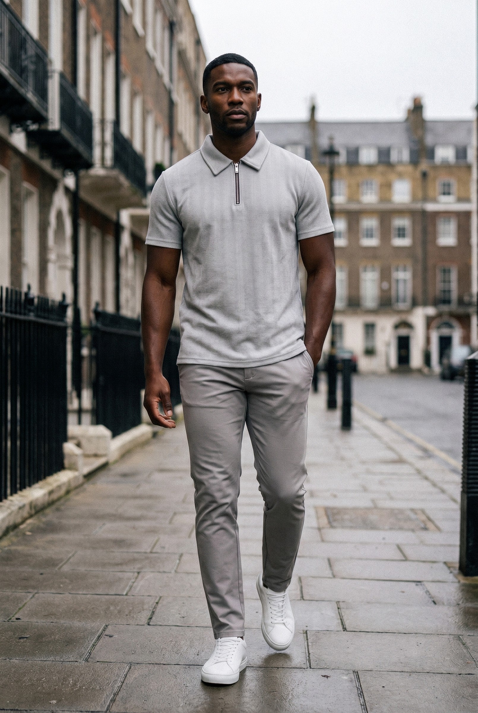 Men's Zig Zag Polo | Blackstone London