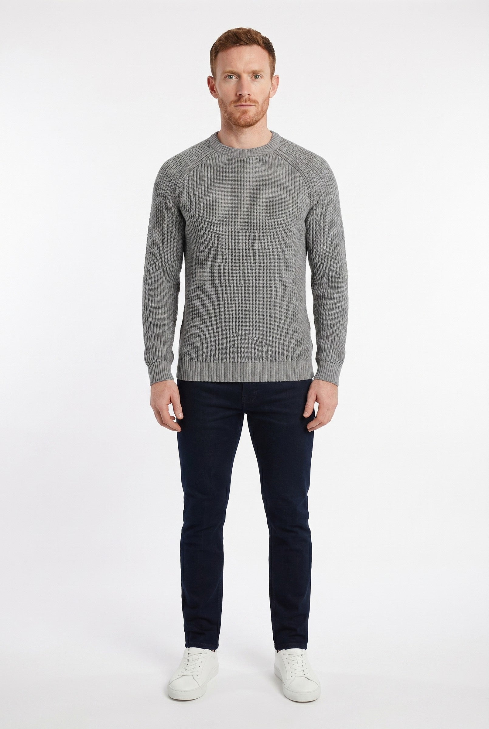 Men's 100% Cotton Fisherman Knit Jumper | Blackstone London