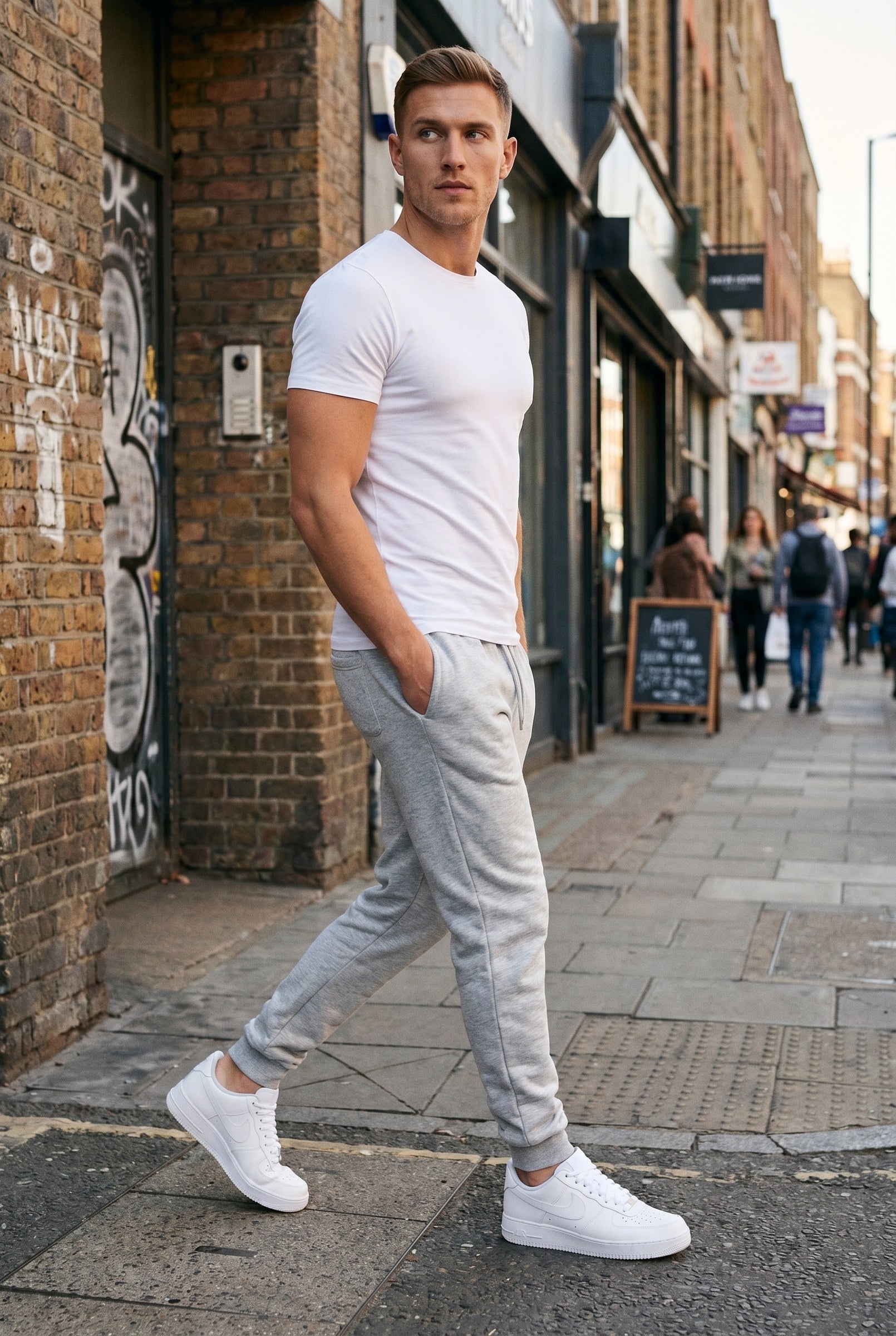 Men's Aventus Fleece Tapered Joggers | Blackstone London