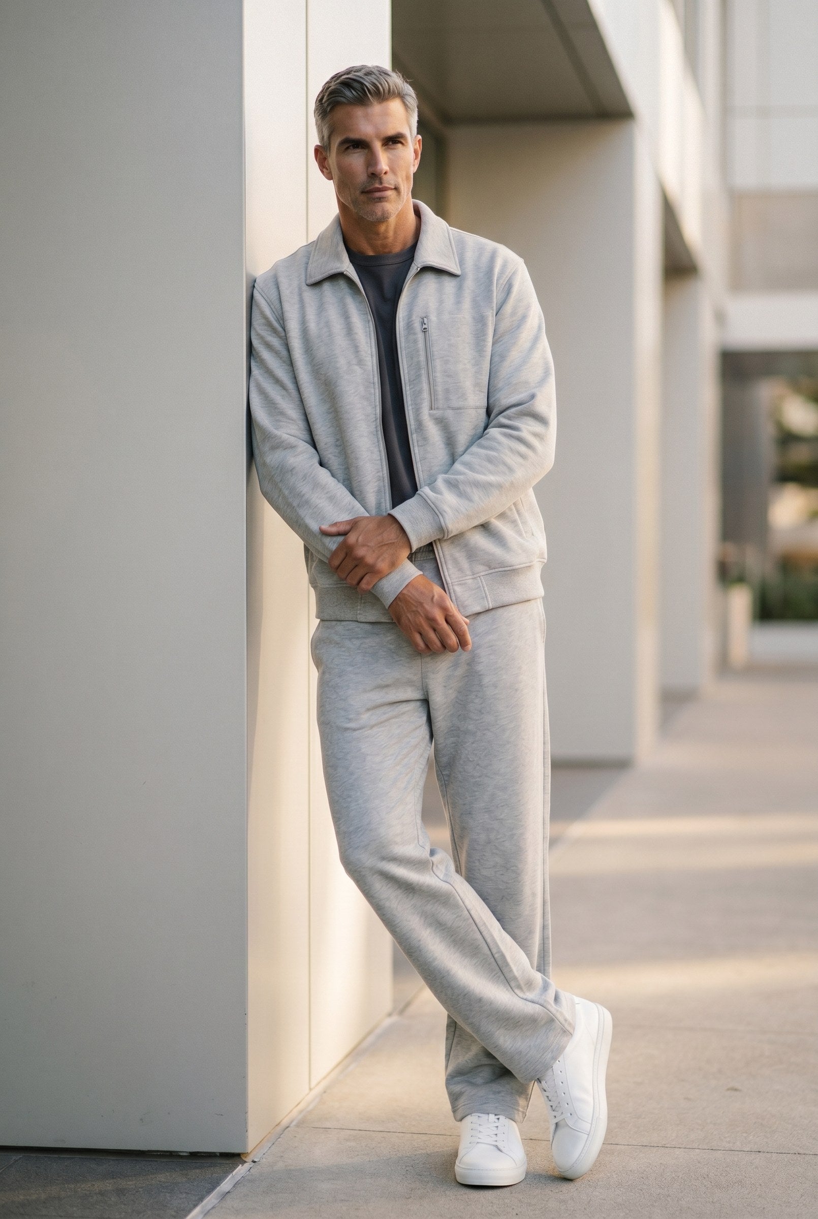 Men's Athleisure Zip Jacket & Joggers 2-Piece Set | Blackstone London
