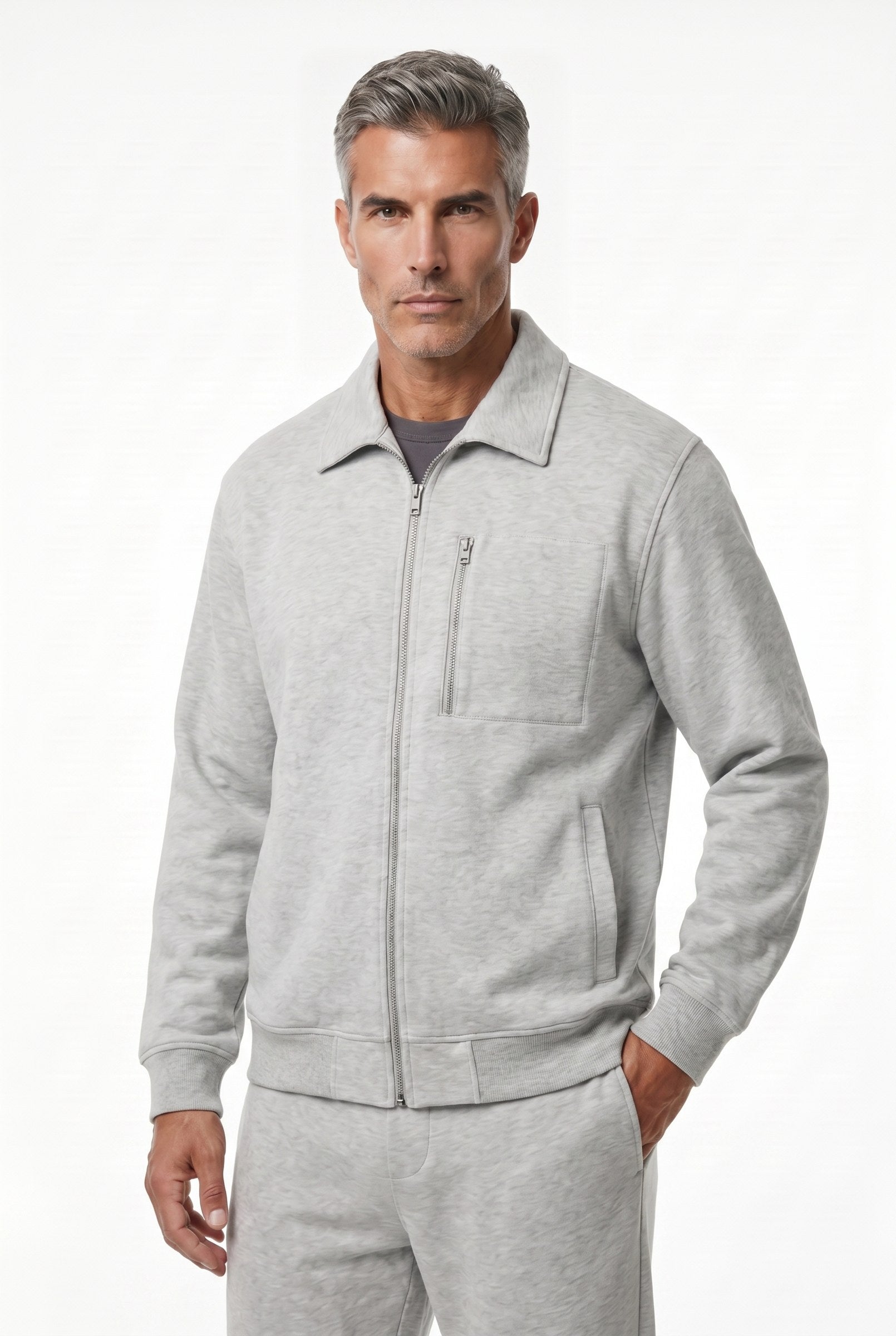 Men's Athleisure Zip Jacket & Joggers 2-Piece Set | Blackstone London