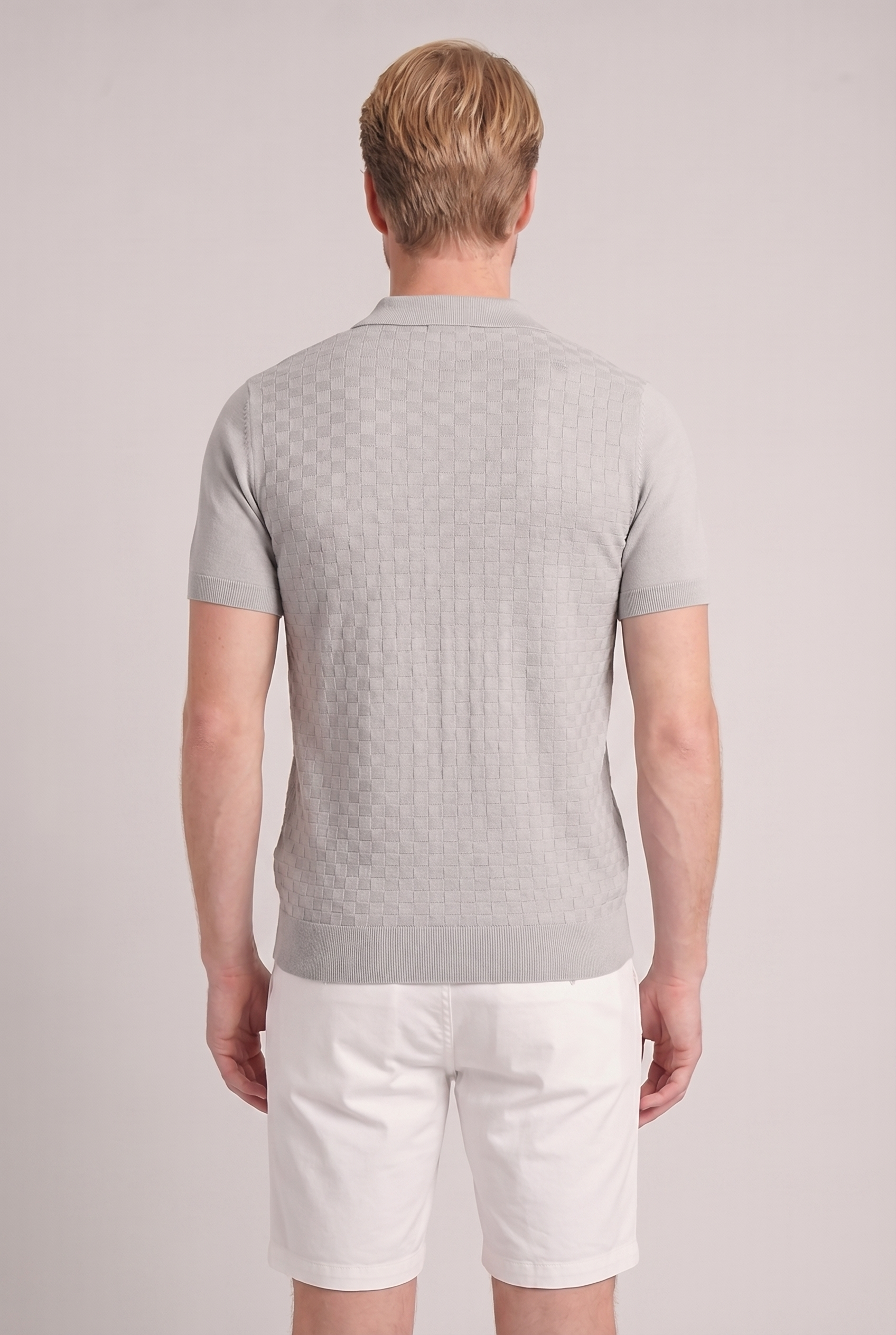 Men's Waffle Knit Polo Shirt | Blackstone London