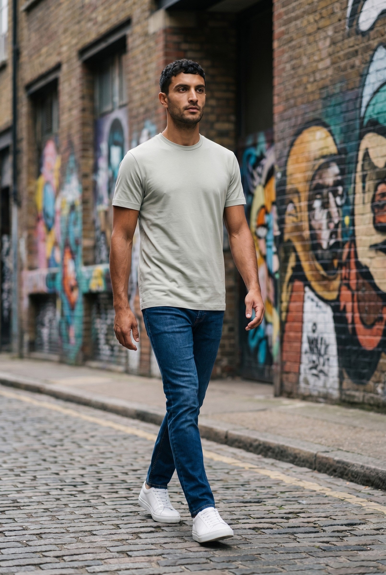 Men's Premium Cotton Crew Tee | Blackstone London