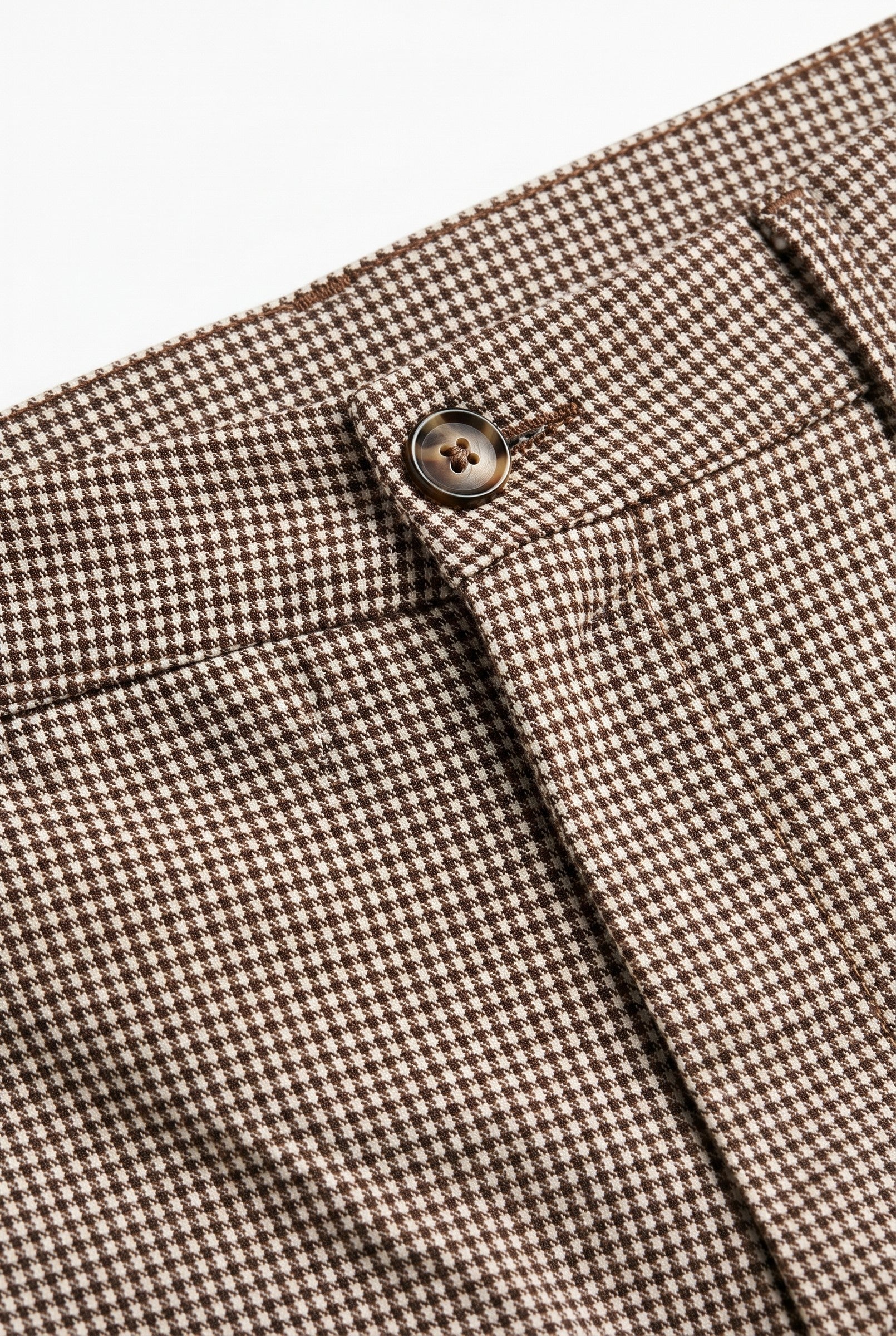 Men's Dogtooth Woven Cropped Trouser | Blackstone London