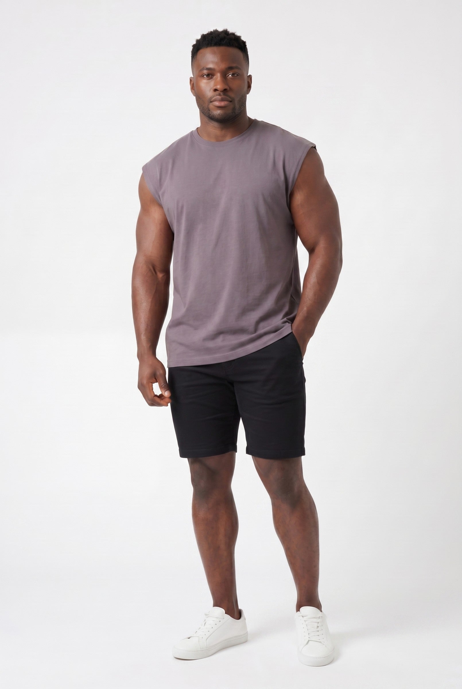 Men's Mocha Deep Armhole Tank | Blackstone London