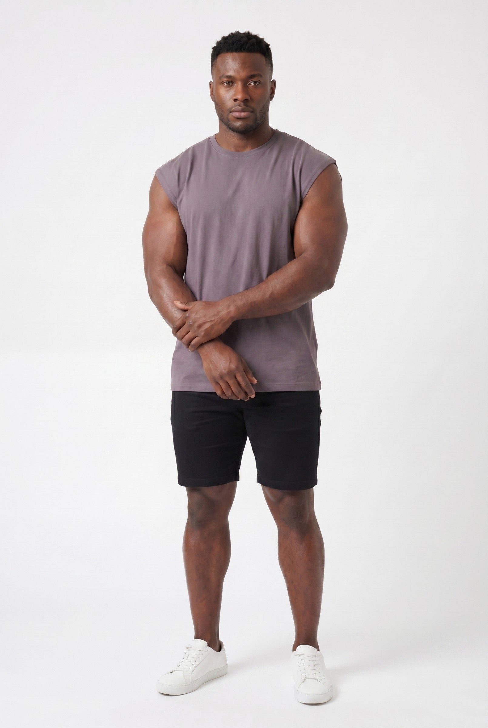 Men's Mocha Deep Armhole Tank | Blackstone London