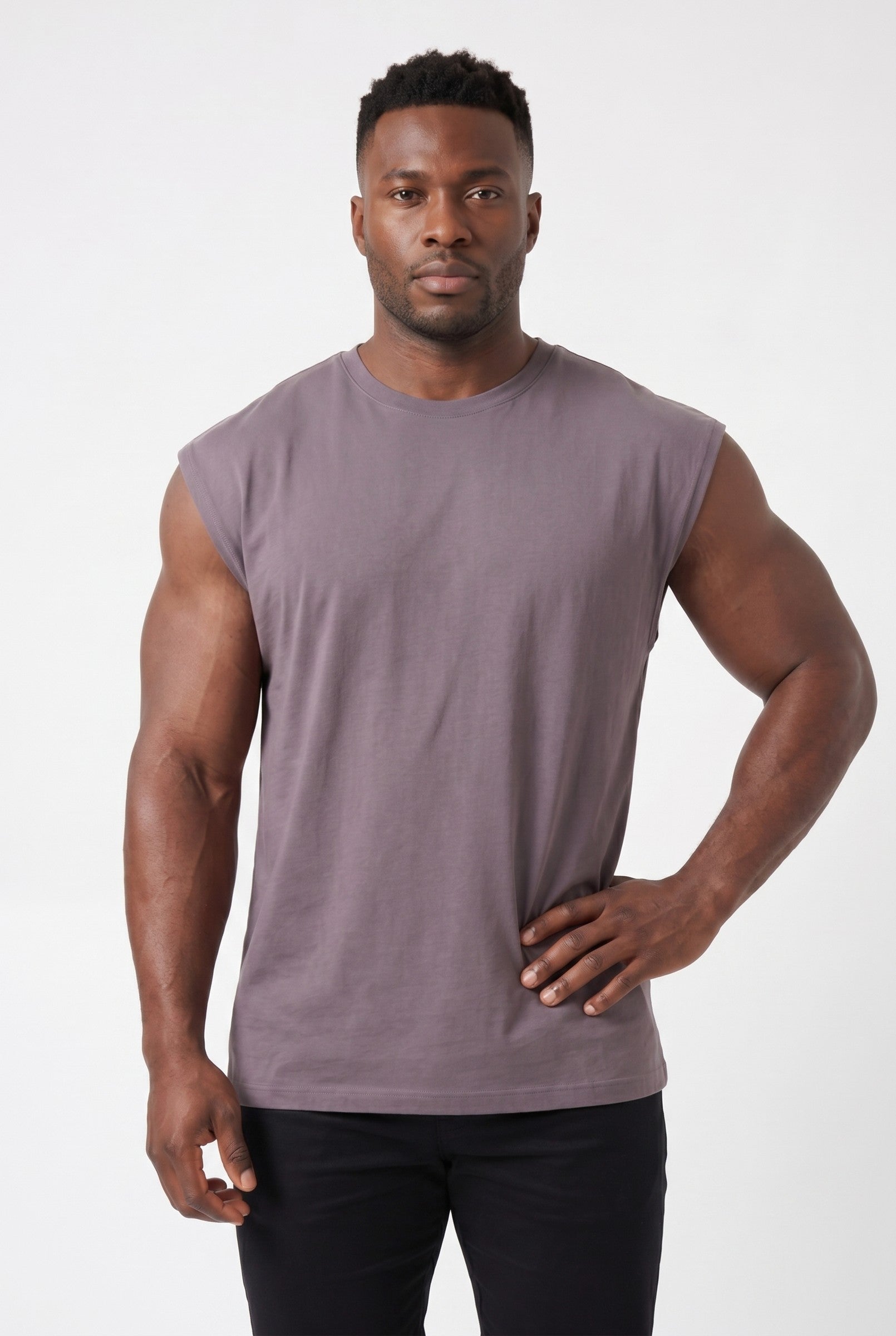 Men's Mocha Deep Armhole Tank | Blackstone London