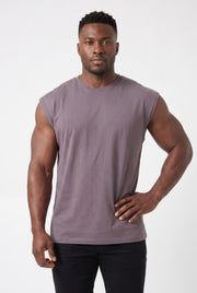 Men's Mocha Deep Armhole Tank | Blackstone London