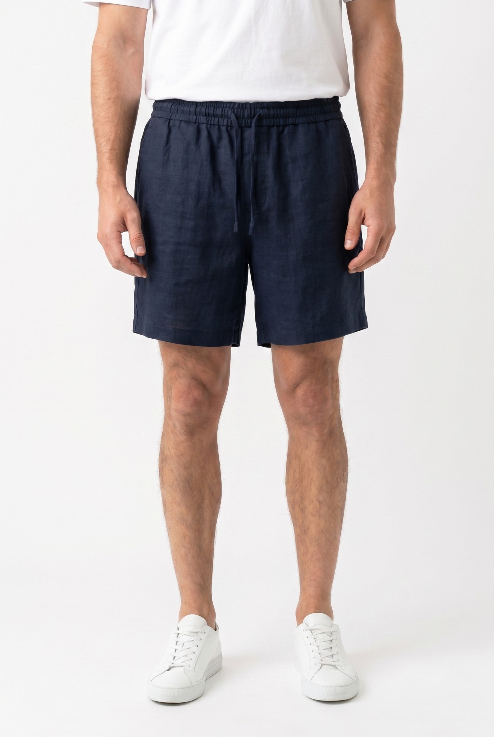 Men's Linen Drawstring Shorts | Blackstone London