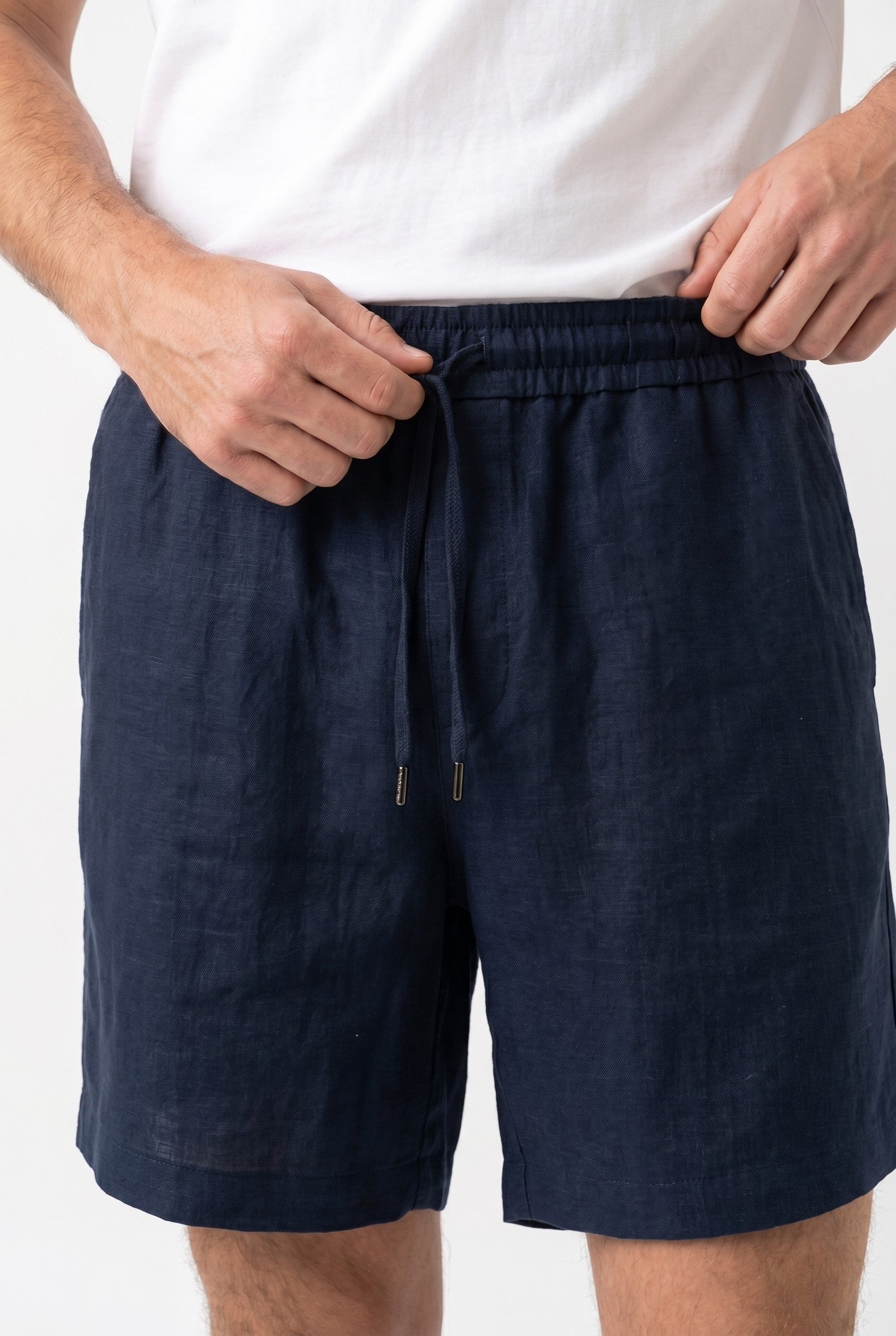 Men's Linen Drawstring Shorts | Blackstone London